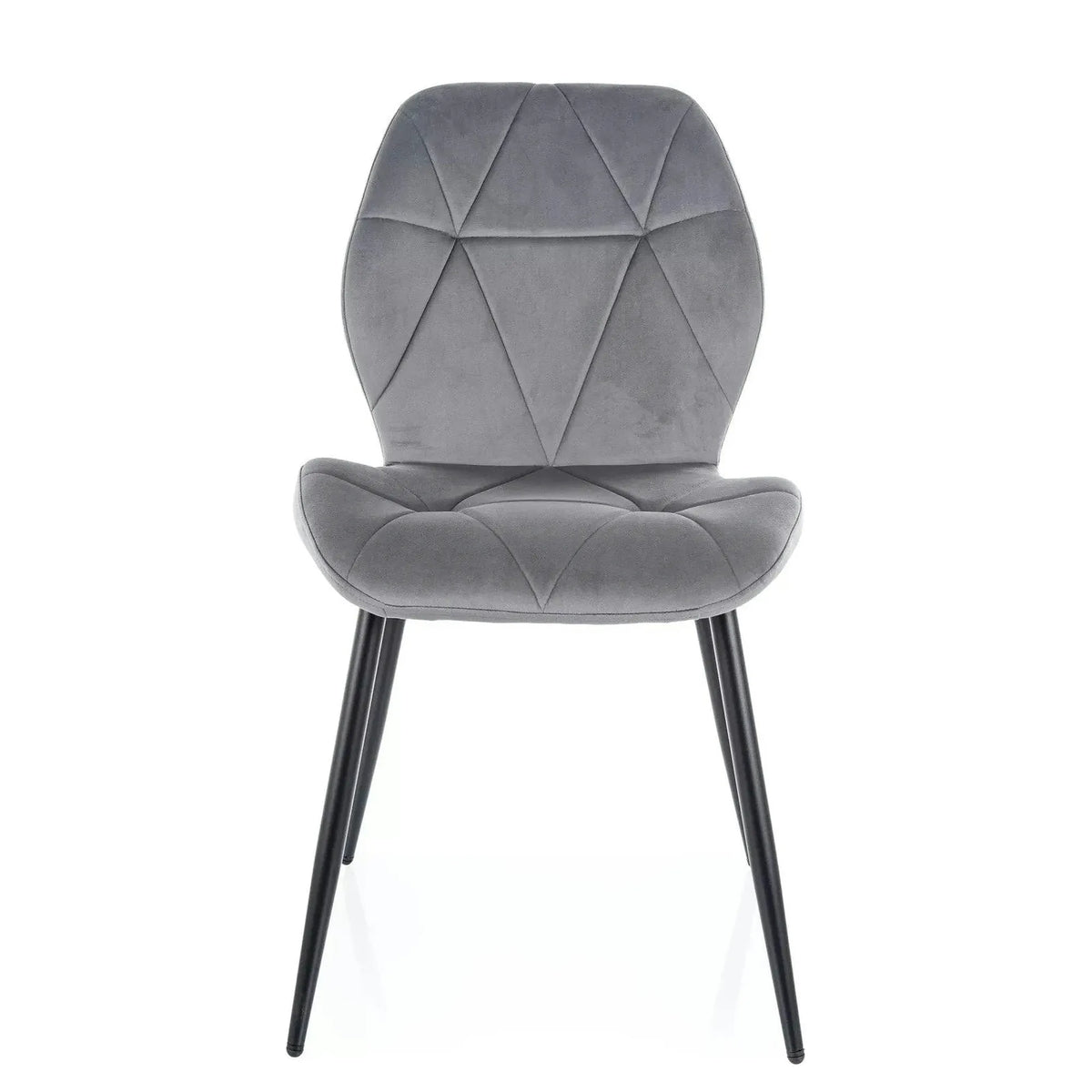 Scaun RICK, gri - Bluvel 14, stofa catifelata/metal, 48x56x86 cm