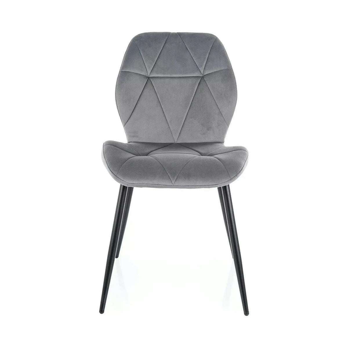 Scaun RICK, gri - Bluvel 14, stofa catifelata/metal, 48x56x86 cm