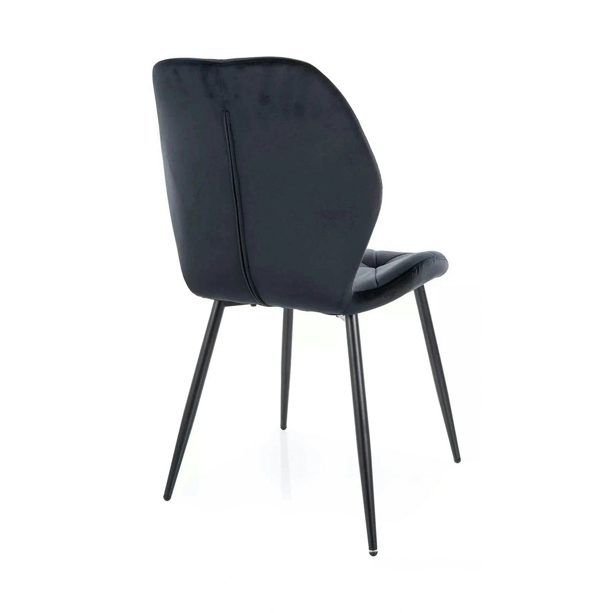 Scaun RICK, negru - Bluvel 19, stofa catifelata/metal, 48x56x86 cm