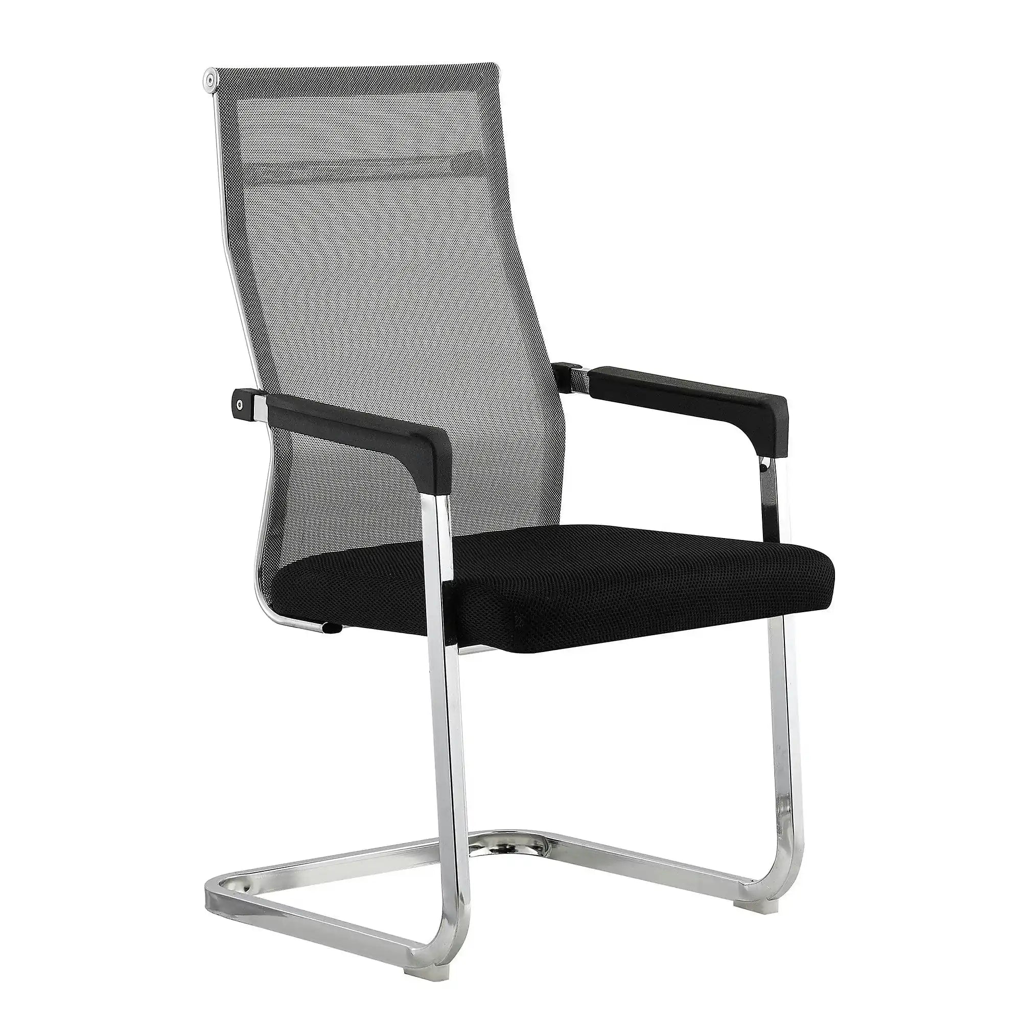 Scaun RIMALA NEW, gri/negru, plasa/metal, 56.5x64x101 cm