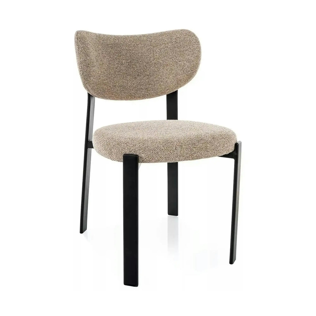 Scaun RIN, bej/negru, stofă/metal, 51x50x79 cm
