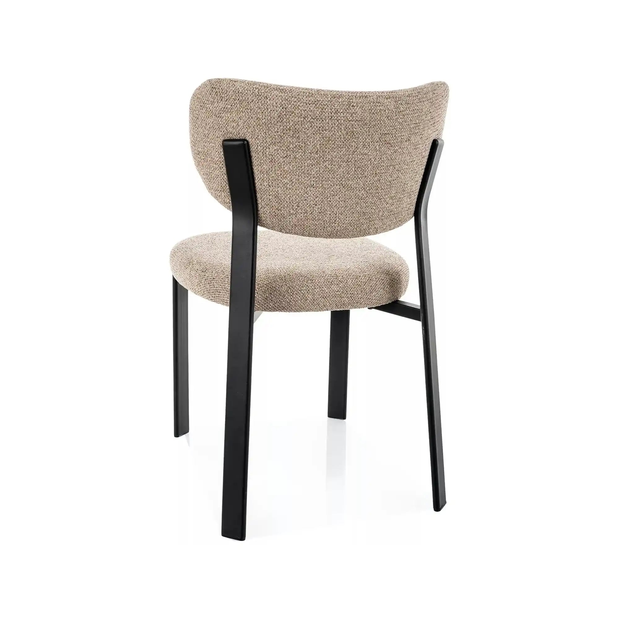 Scaun RIN, bej/negru, stofă/metal, 51x50x79 cm