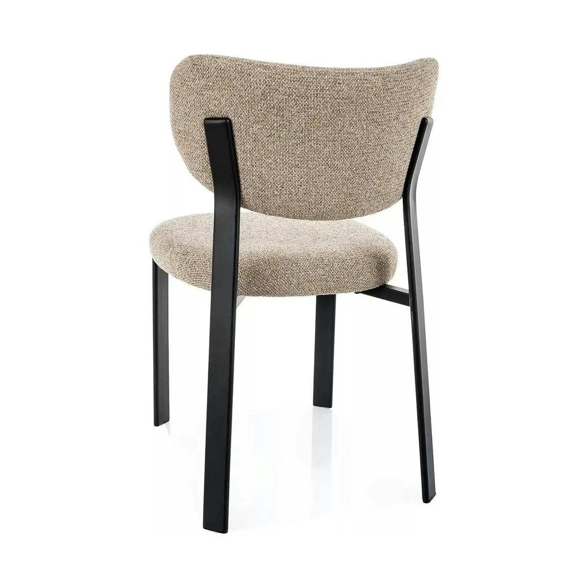 Scaun RIN, bej/negru, stofă/metal, 51x50x79 cm