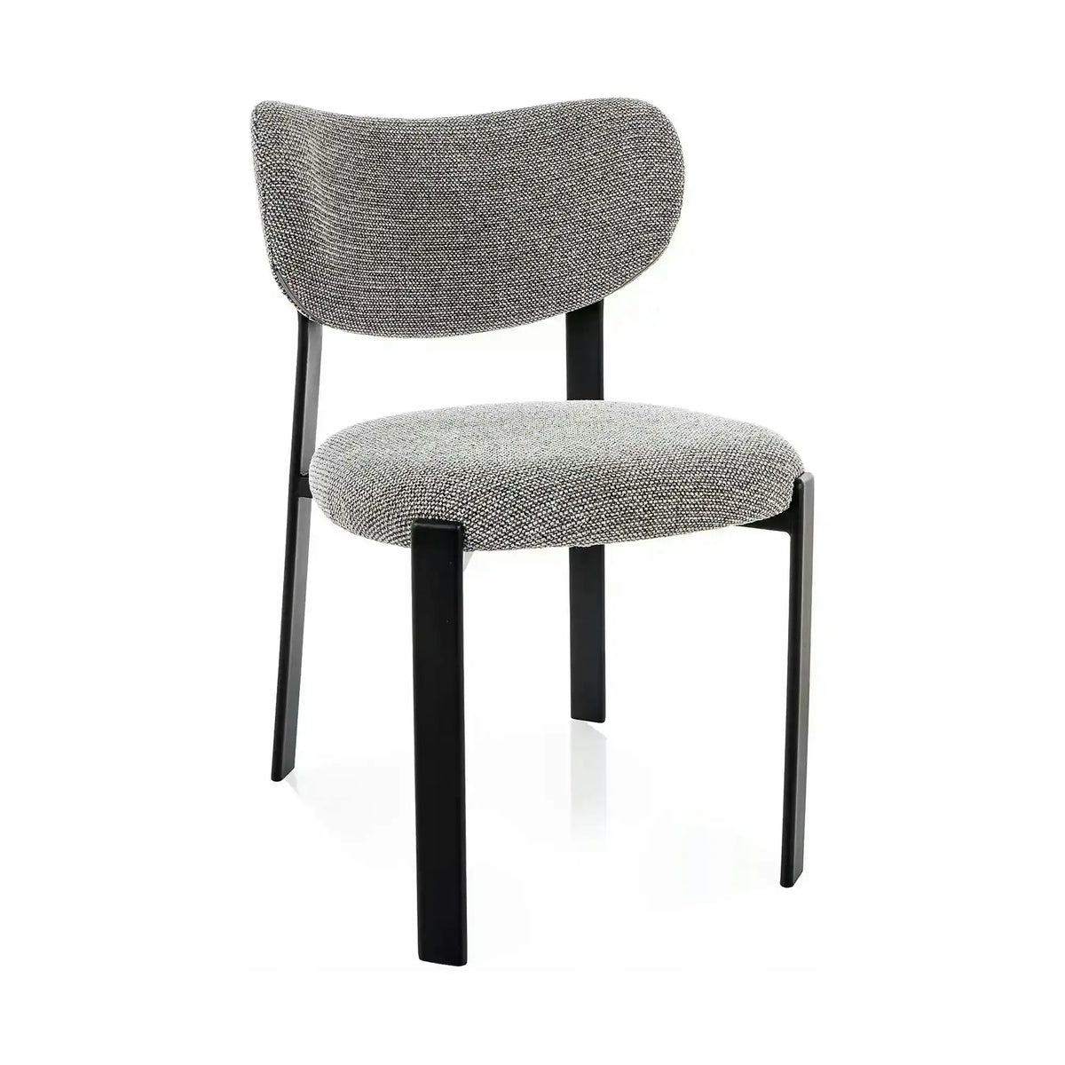 Scaun RIN, gri/negru, stofă/metal, 51x50x79 cm