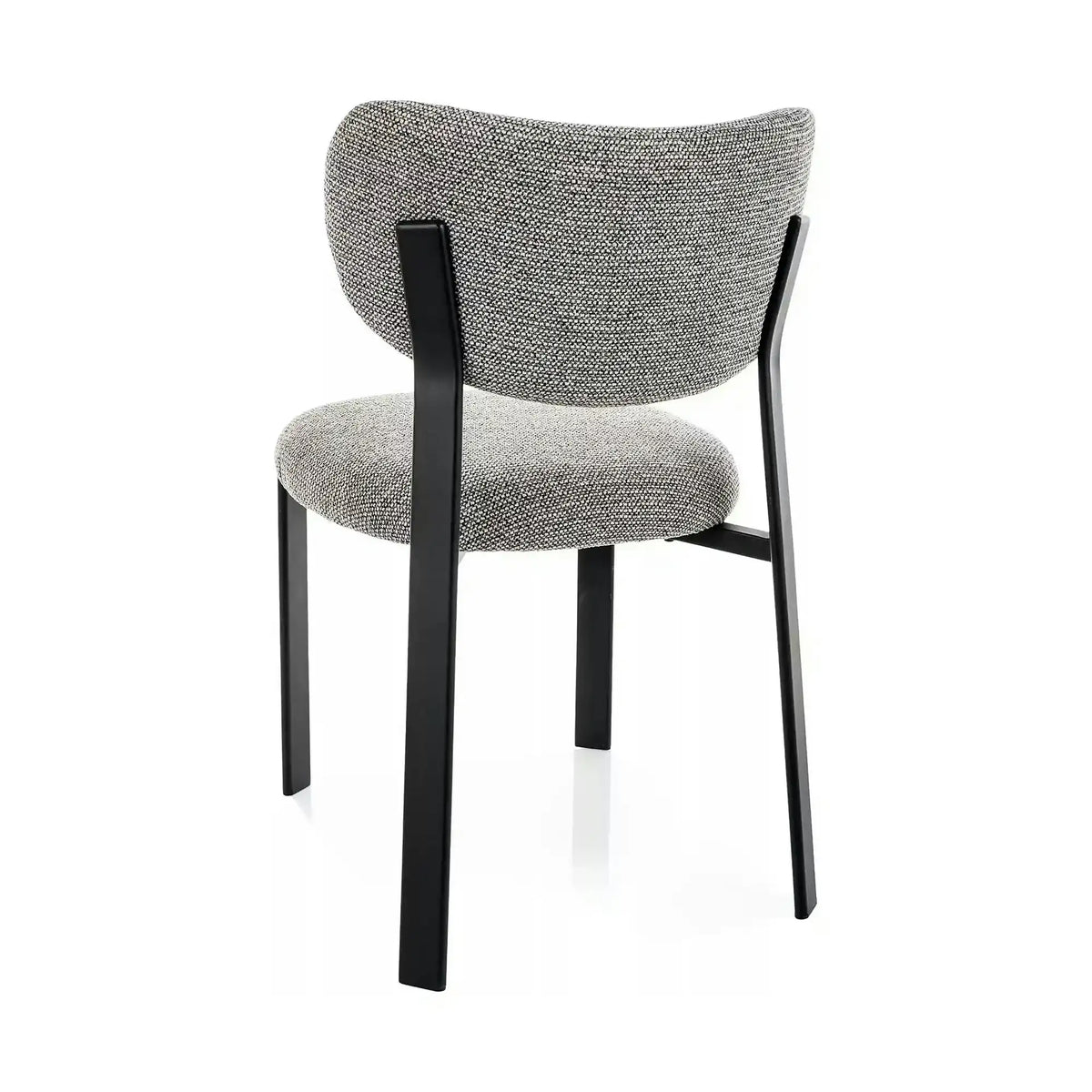 Scaun RIN, gri/negru, stofă/metal, 51x50x79 cm
