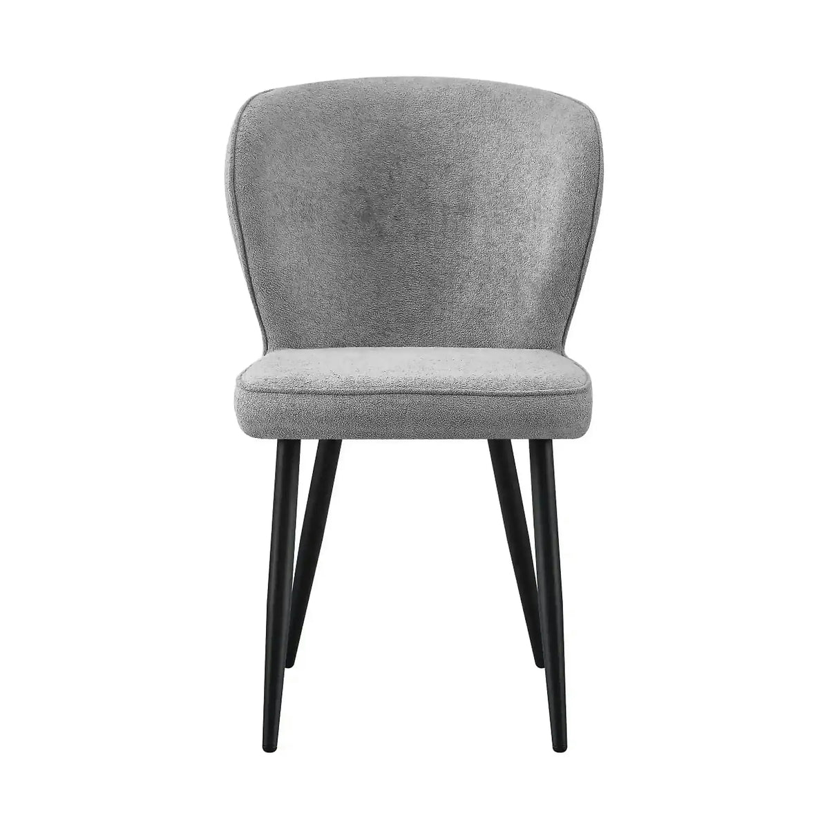 Scaun RIO 2, gri deschis/negru, stofa buclata/metal, 64x51x84 cm