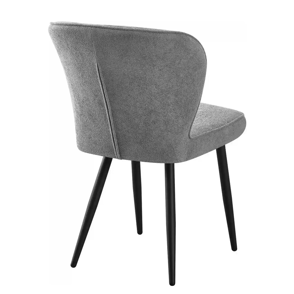 Scaun RIO 2, gri deschis/negru, stofa buclata/metal, 64x51x84 cm