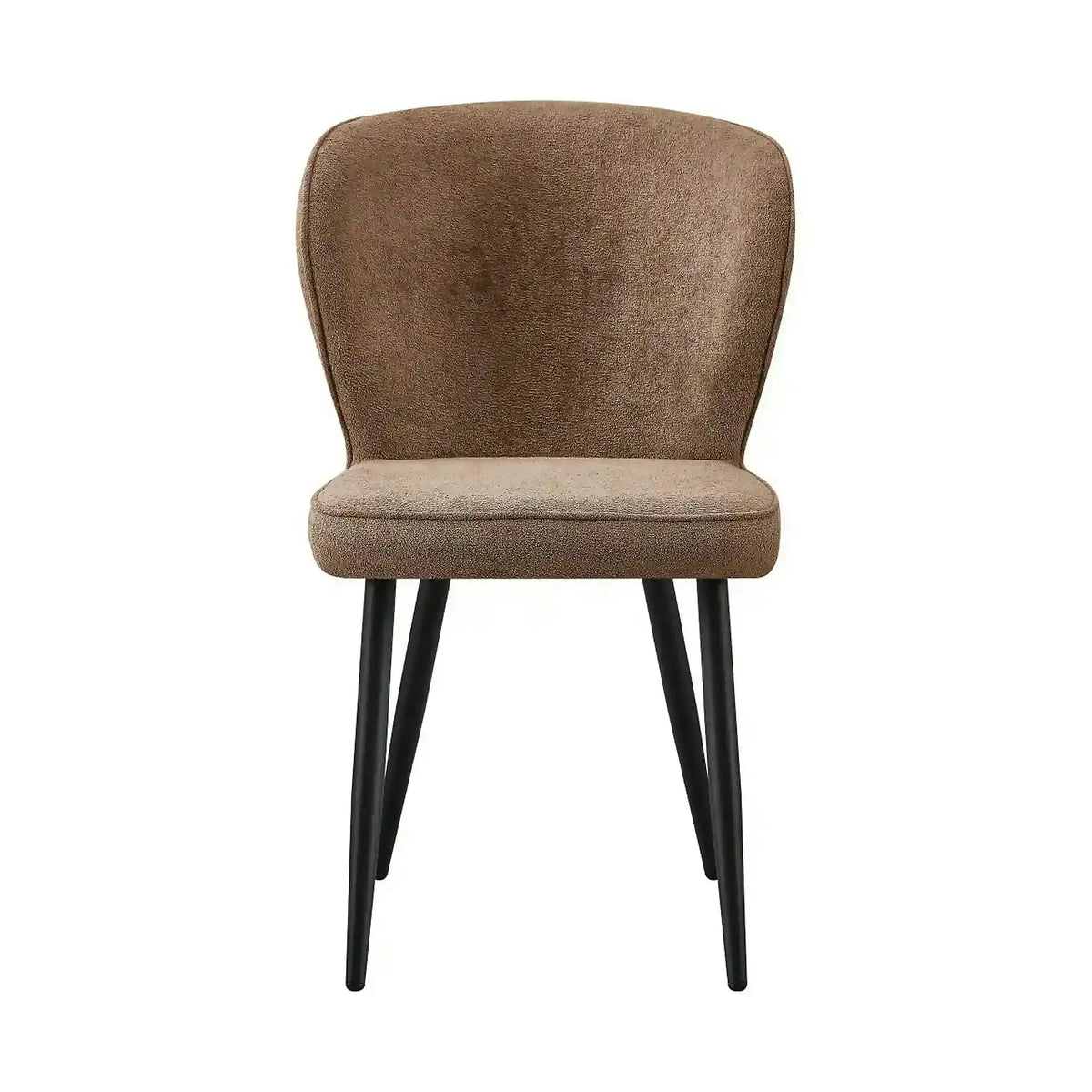 Scaun RIO 2, maro/negru, stofa buclata/metal, 64x51x84 cm