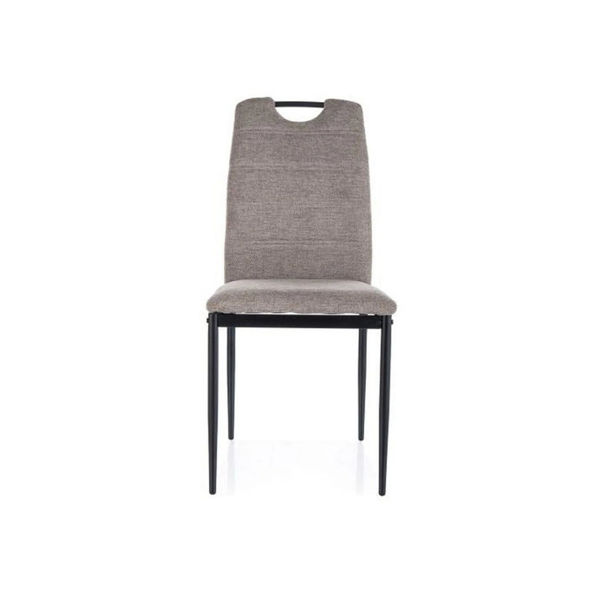 Scaun RIP, bej/negru, stofa clasica/metal, 44x38x92 cm