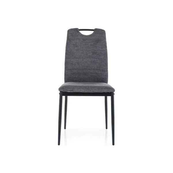 Scaun RIP, gri inchis/negru, stofa clasica/metal, 44x38x92 cm