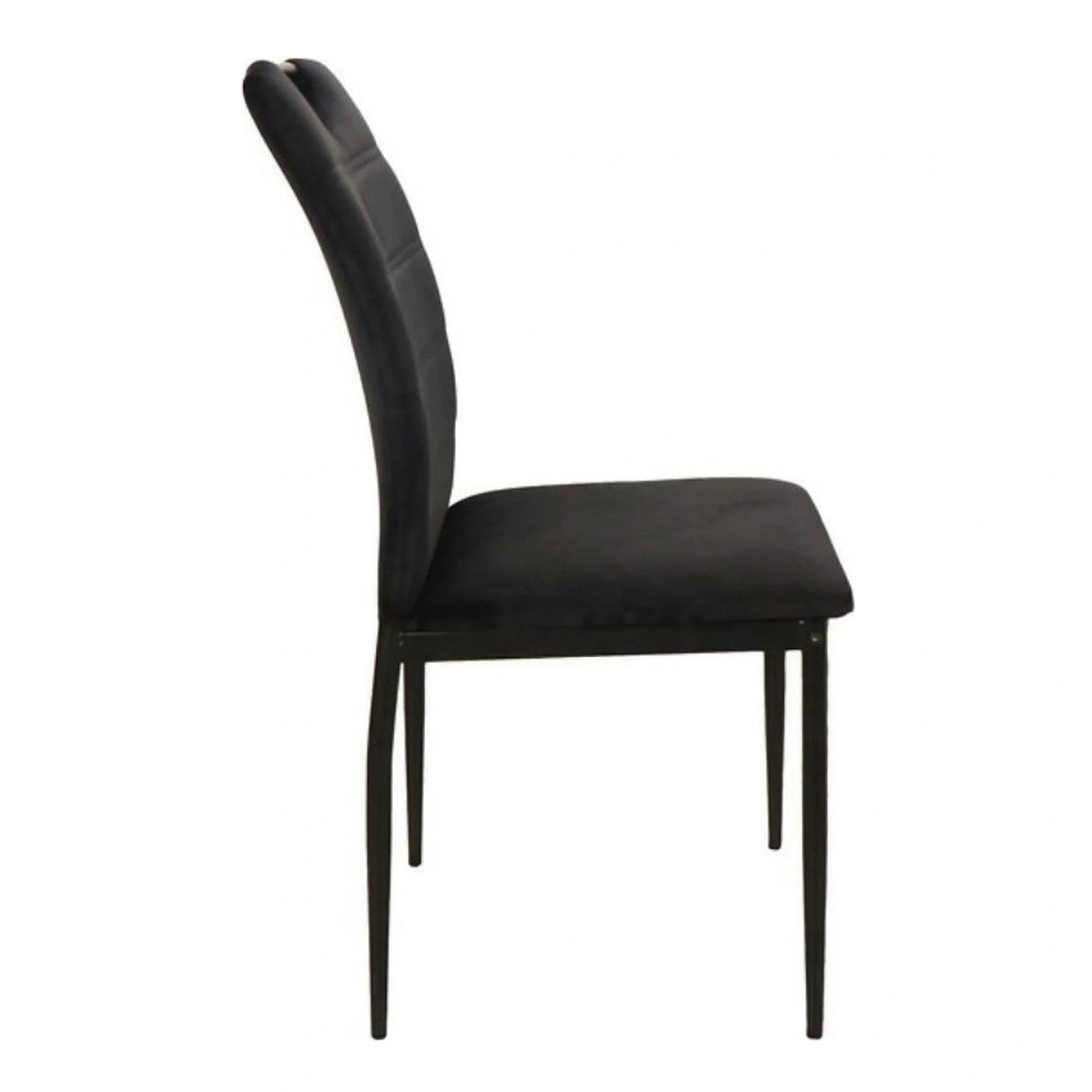 Scaun RIP, negru, stofa catifelata/metal, 44x38x92 cm