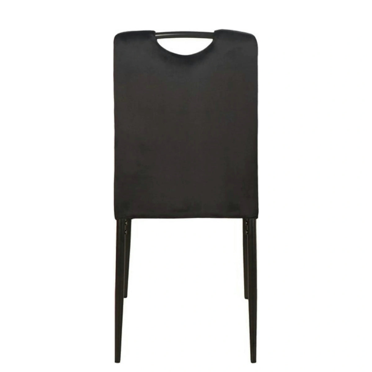 Scaun RIP, negru, stofa catifelata/metal, 44x38x92 cm