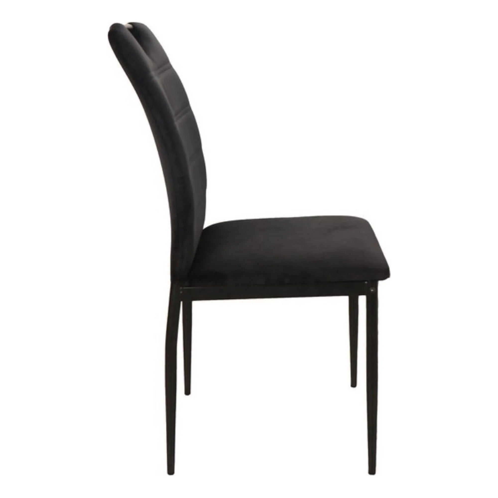 Scaun RIP, negru, stofa catifelata/metal, 44x38x92 cm