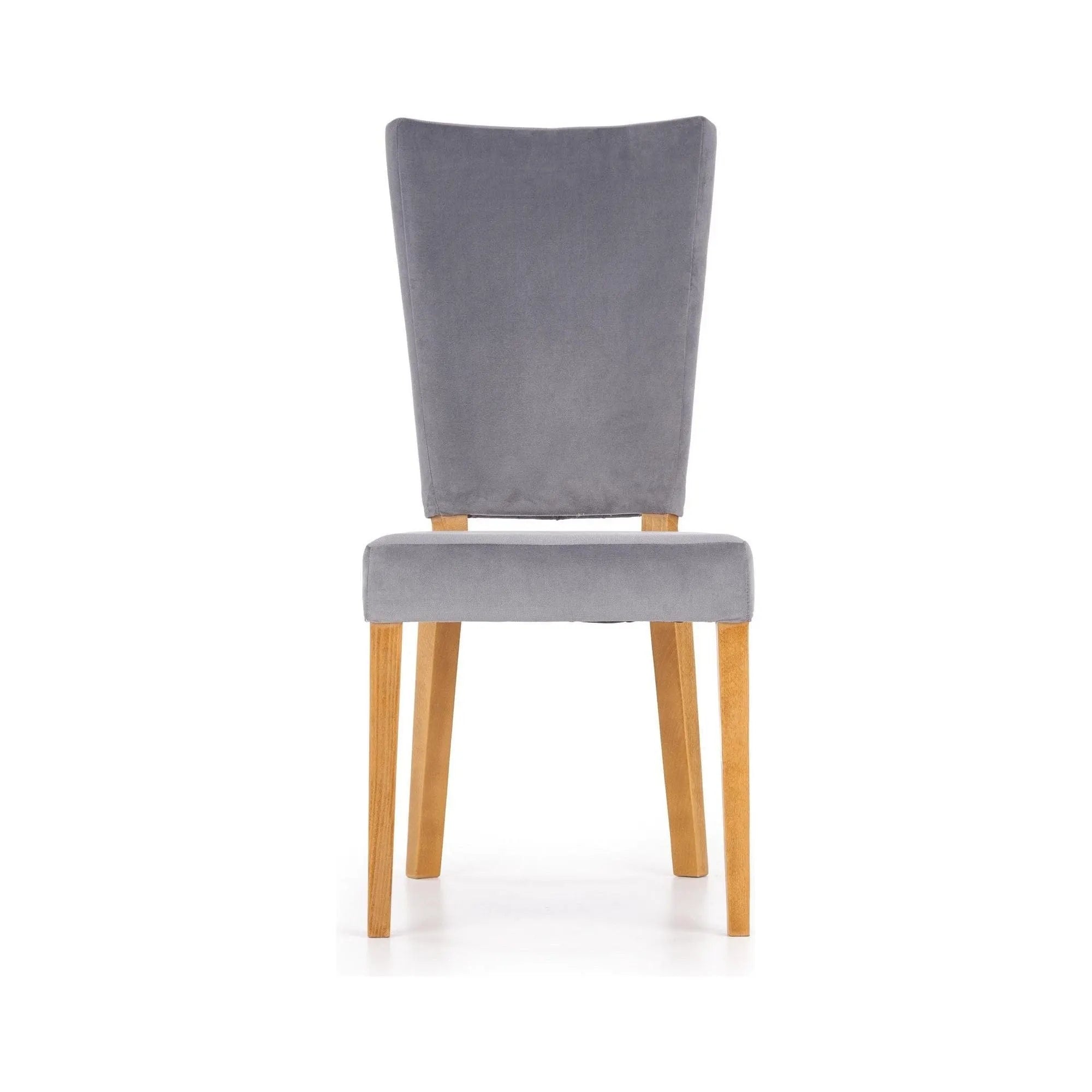 Scaun Rois, gri/stejar, stofa catifelata/lemn de fag, 43x58x94 cm