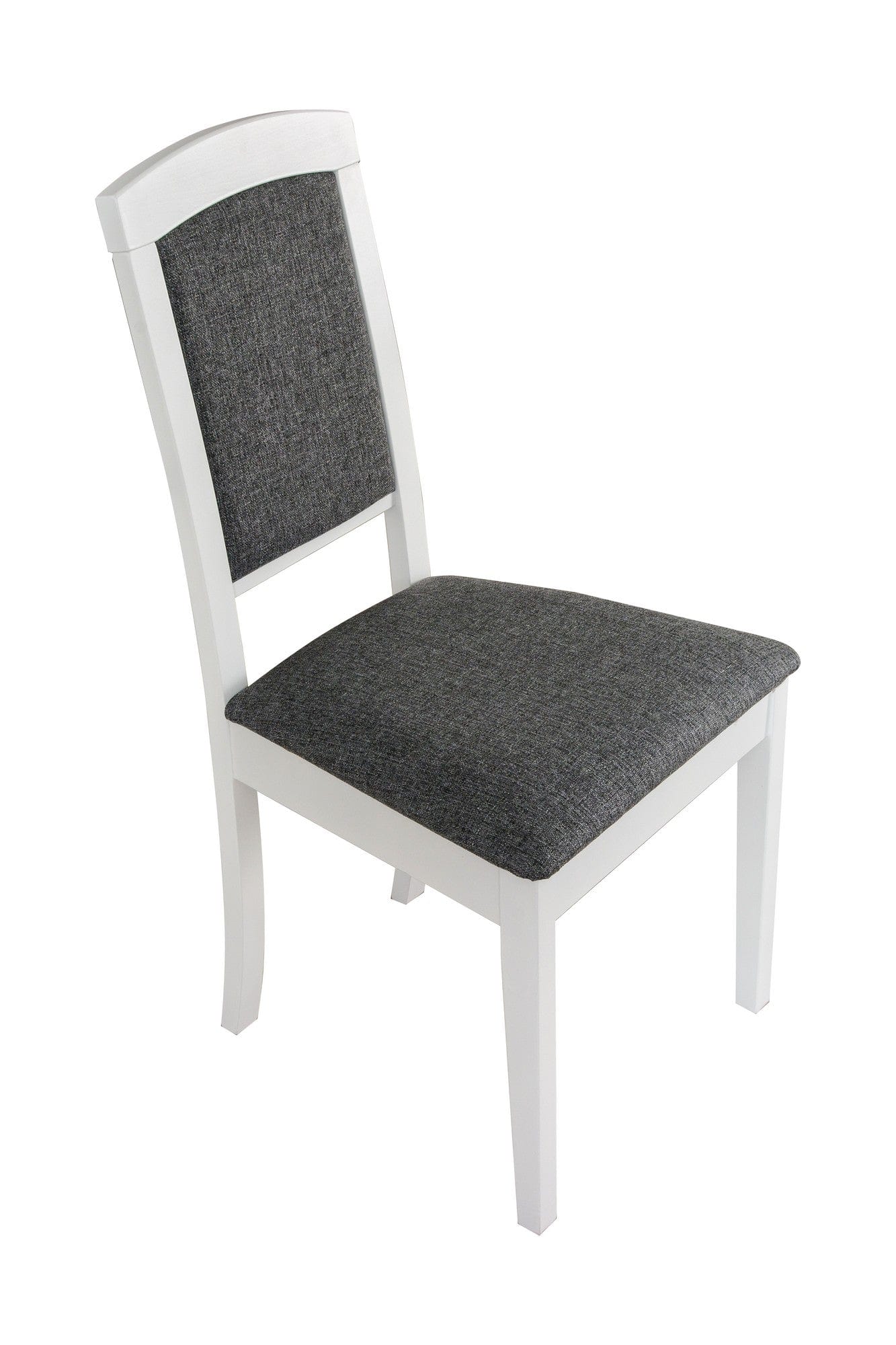 Scaun ROMA 14, alb/gri - Hygge 96, lemn de fag/stofa, 47x43x96 cm