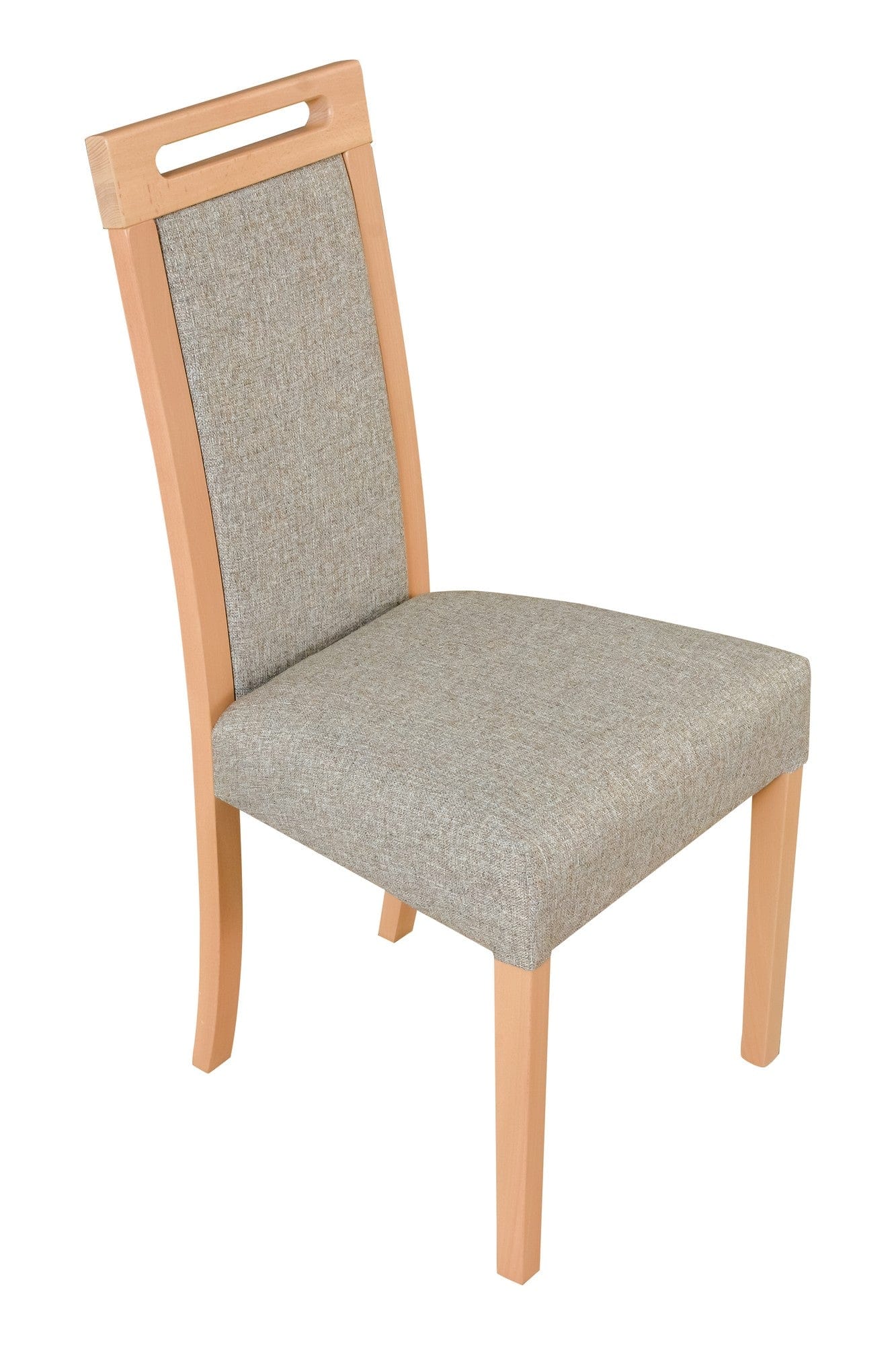 Scaun ROMA 5, stejar sonoma/gri - Hygge 11, lemn de fag/stofa clasica, 45x41x96 cm
