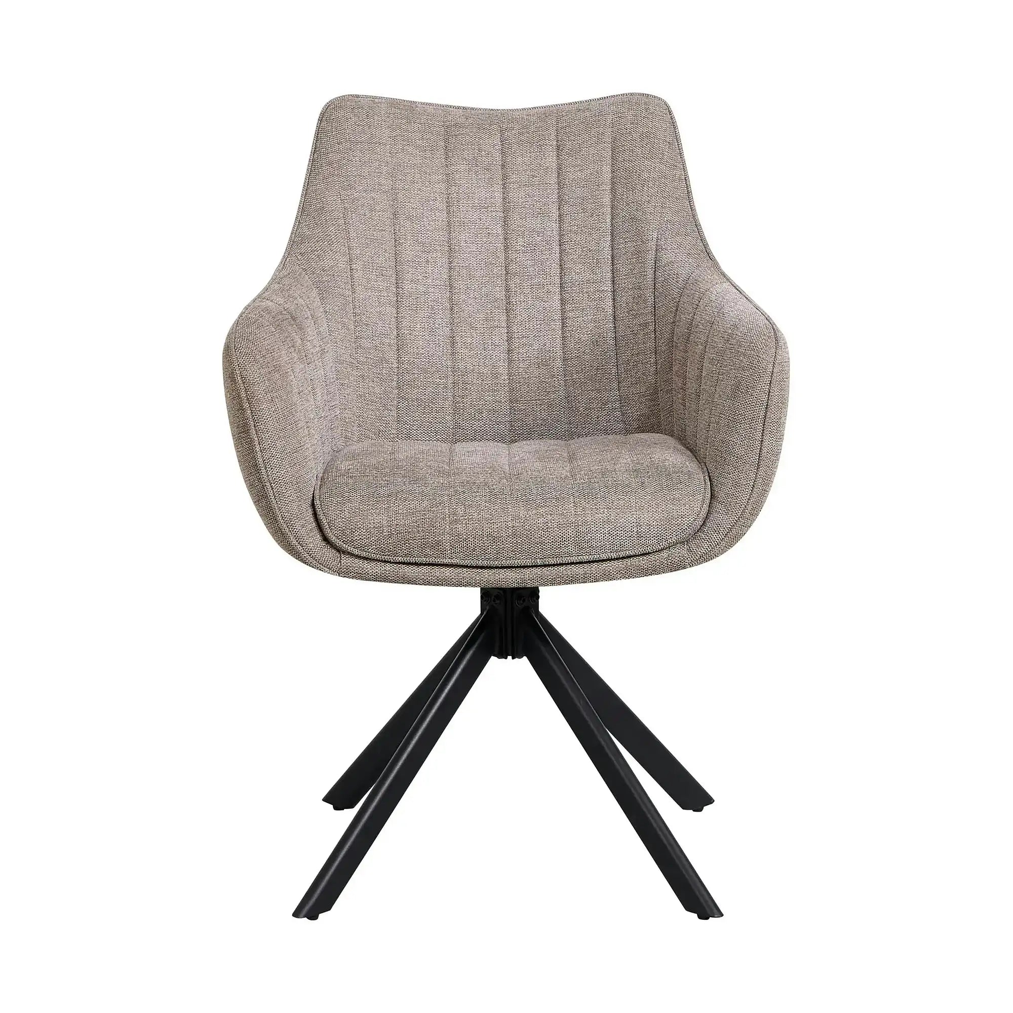 Scaun rotativ ASTON, grej/negru, stofa/metal, 61x58x86 cm