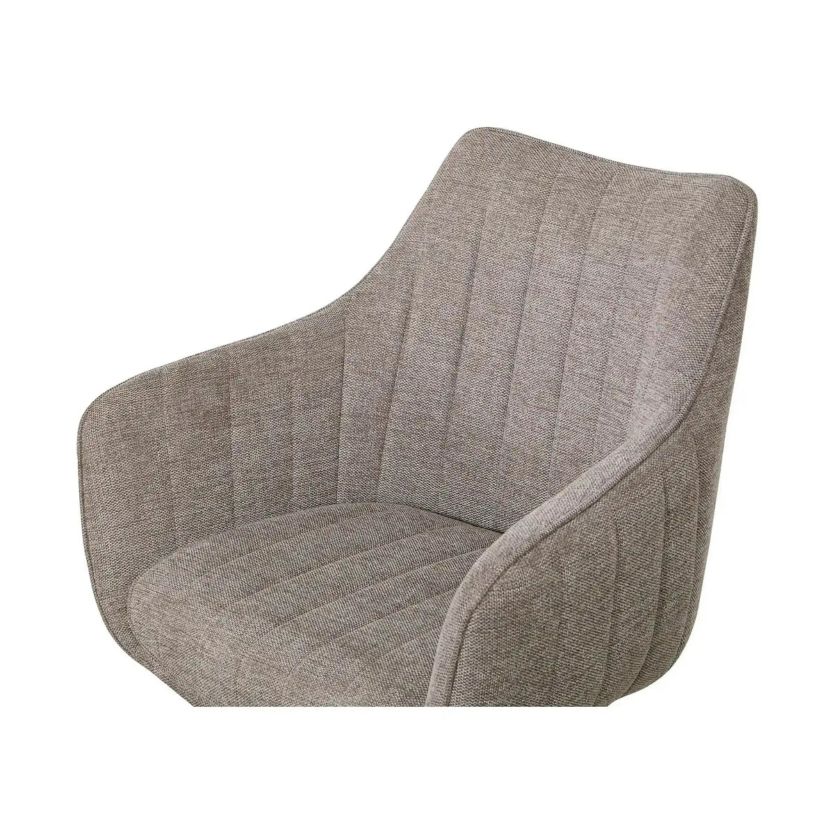 Scaun rotativ ASTON, grej/negru, stofa/metal, 61x58x86 cm