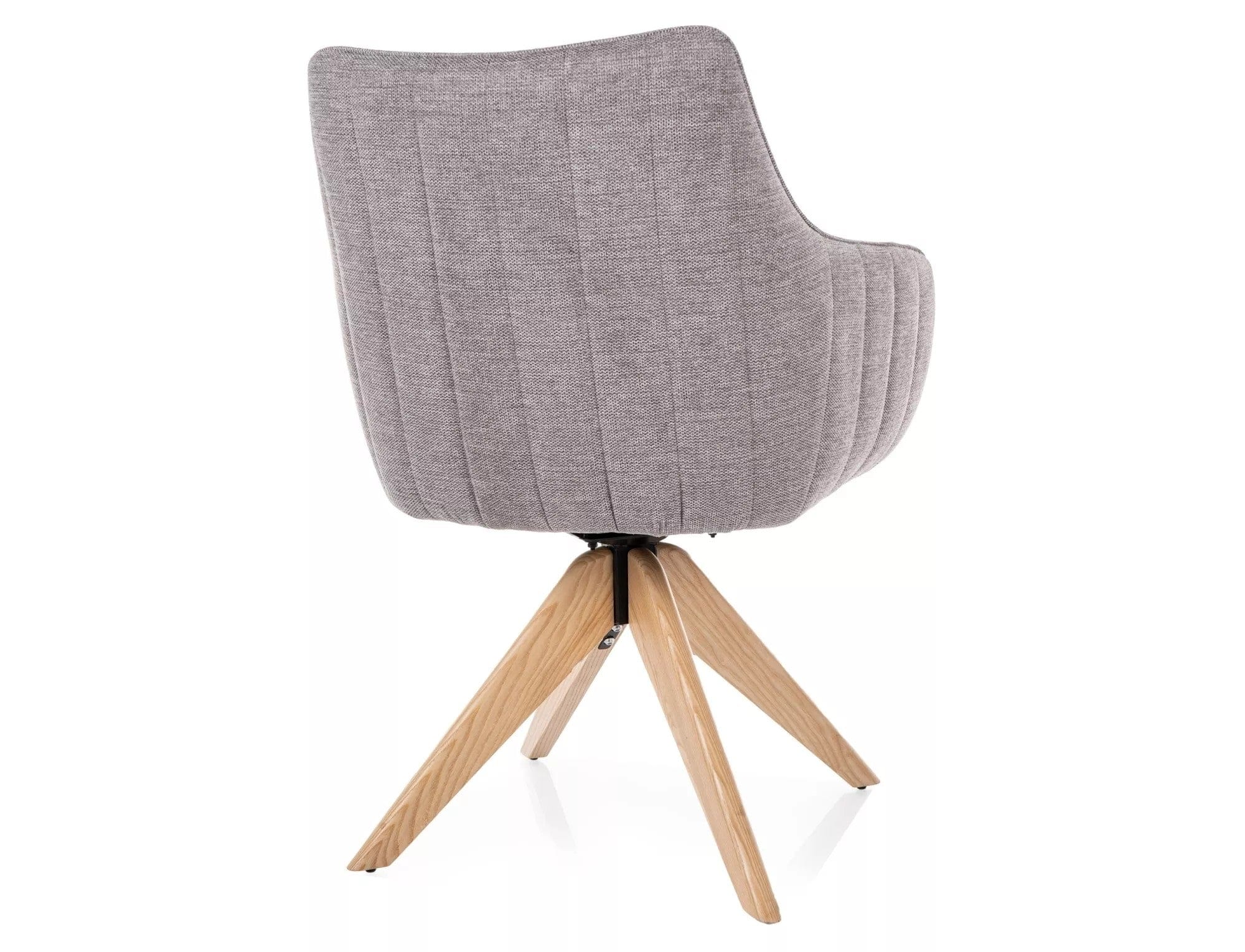 Scaun rotativ AZALIA, gri deschis - Brego 07, stofa clasica/lemn, 61x44x86 cm