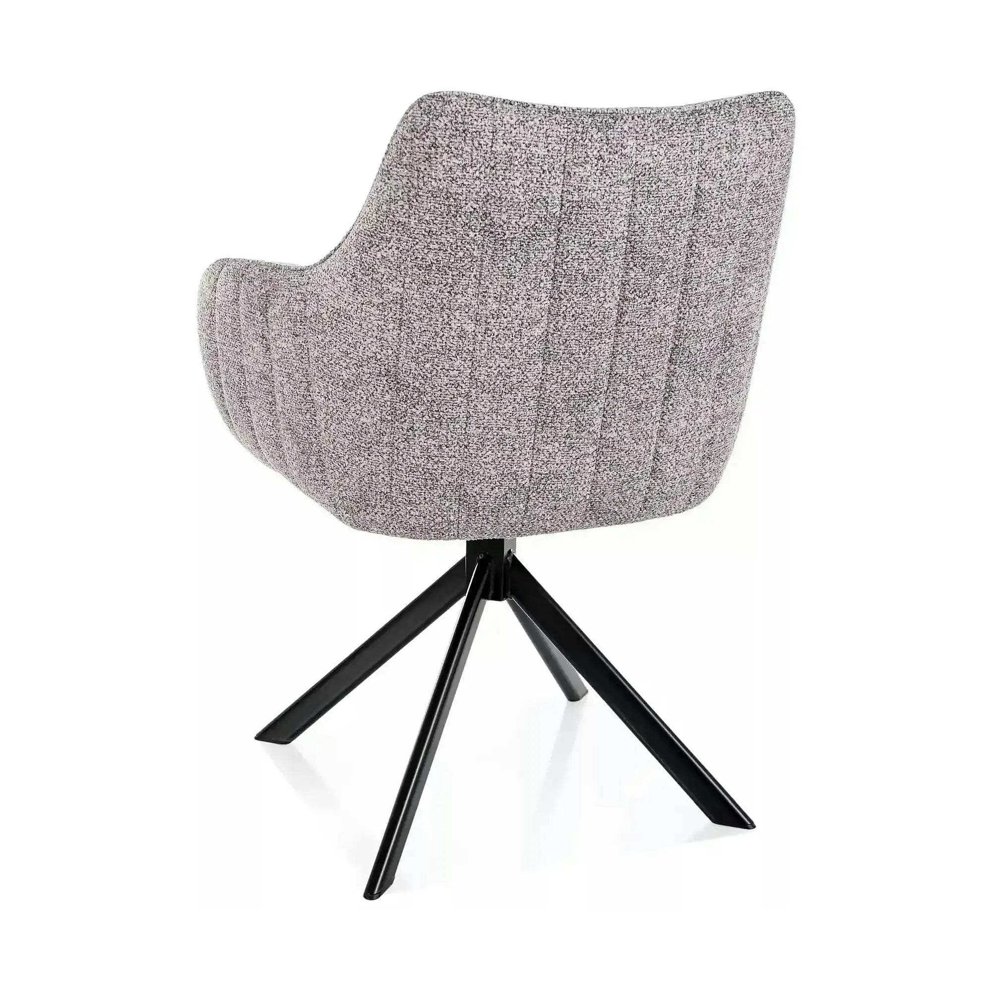 Scaun rotativ AZALIA, gri deschis/negru, stofă/metal, 61x44x86 cm