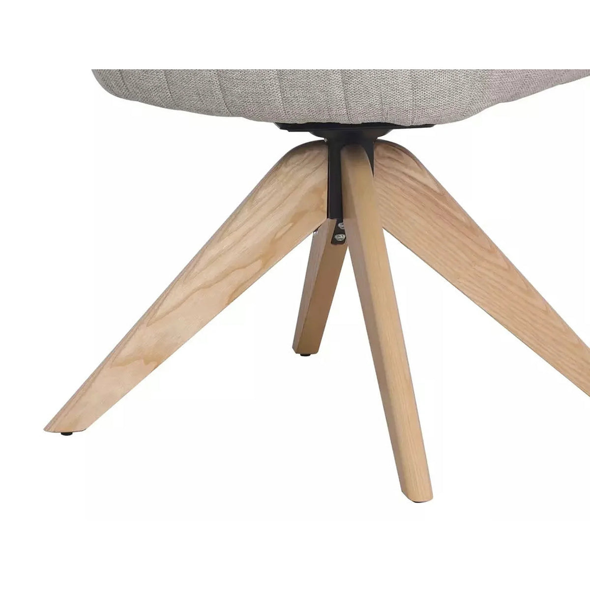 Scaun rotativ AZALIA, gri inchis - Bluvel 14, stofa catifelata/lemn, 61x44x86 cm