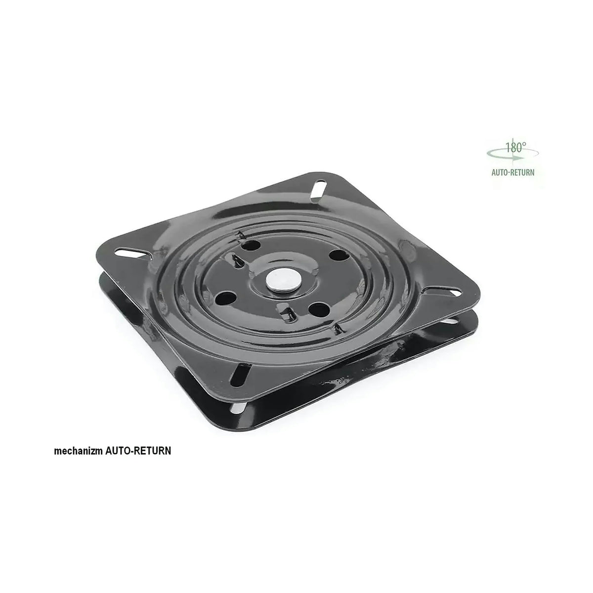 Scaun rotativ AZALIA, gri inchis/negru, stofa/metal, 61x58x86 cm