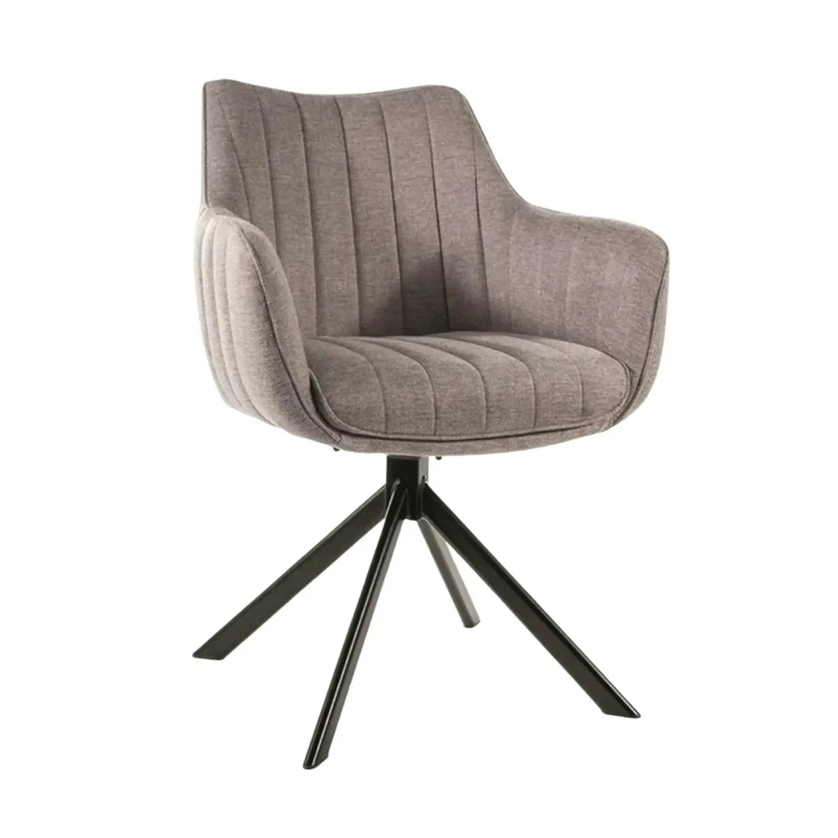 Scaun rotativ AZALIA, gri/negru, stofa/metal, 61x44x86 cm