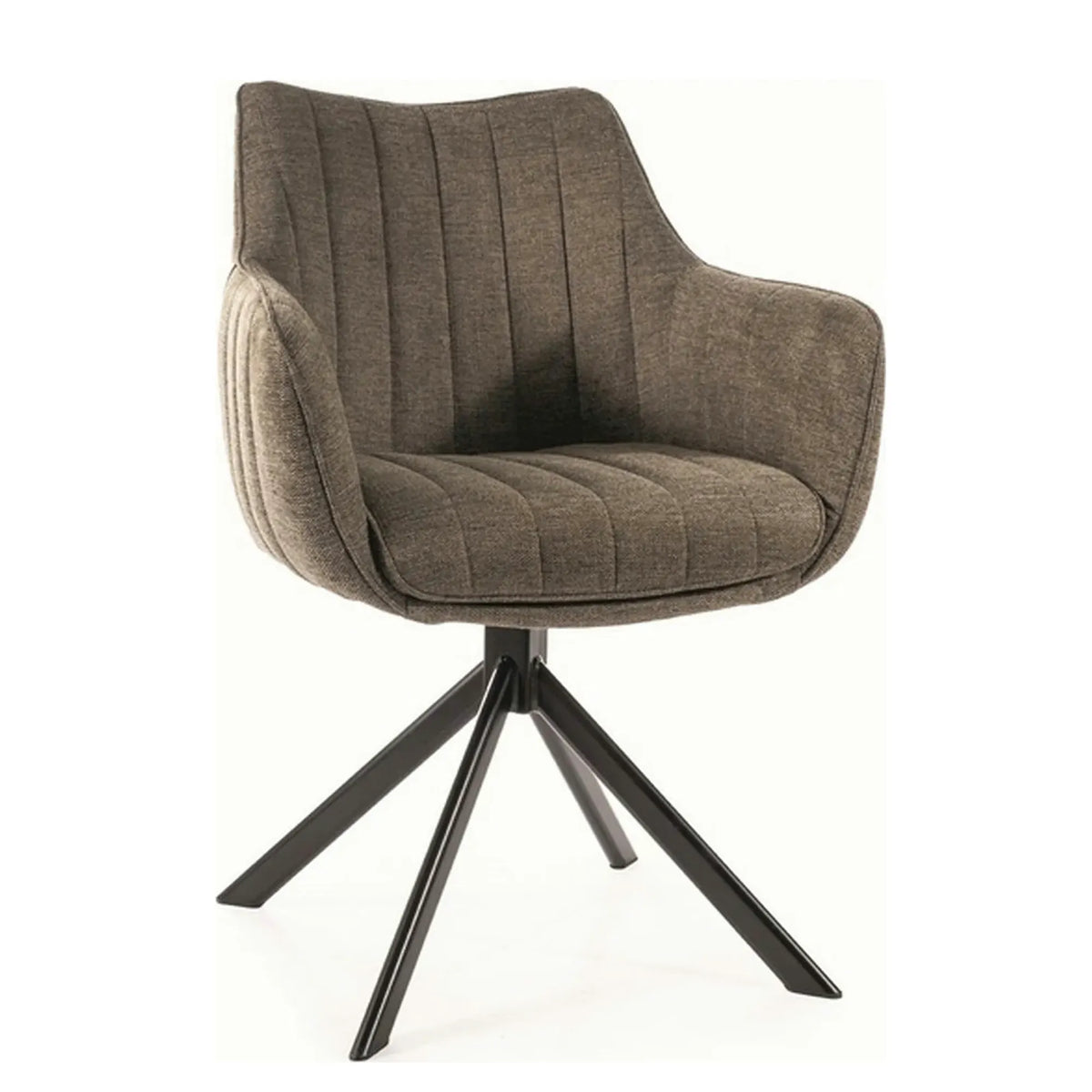 Scaun rotativ AZALIA, verde olive/negru, stofa clasica/metal, 61x44x86 cm