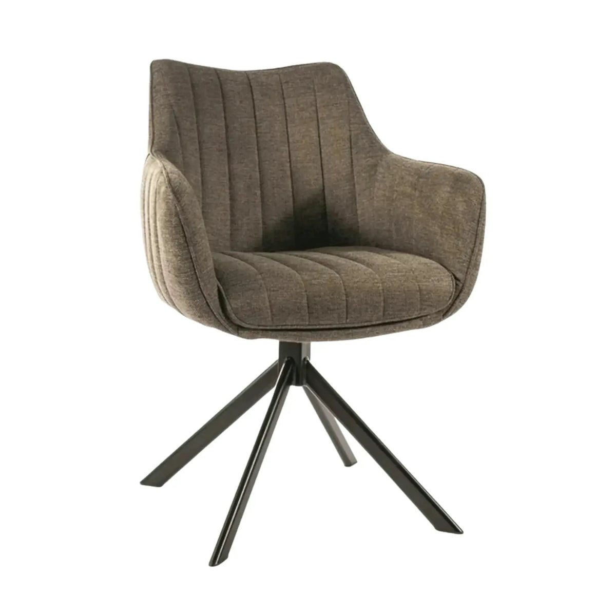 Scaun rotativ AZALIA, verde olive/negru, stofa clasica/metal, 61x44x86 cm