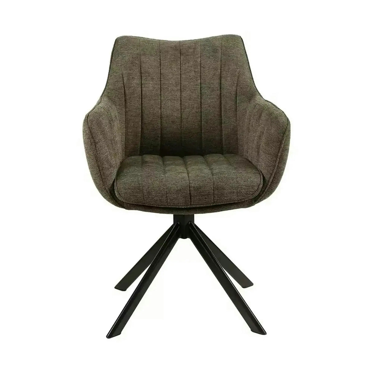 Scaun rotativ AZALIA, verde olive/negru, stofa clasica/metal, 61x58x86 cm