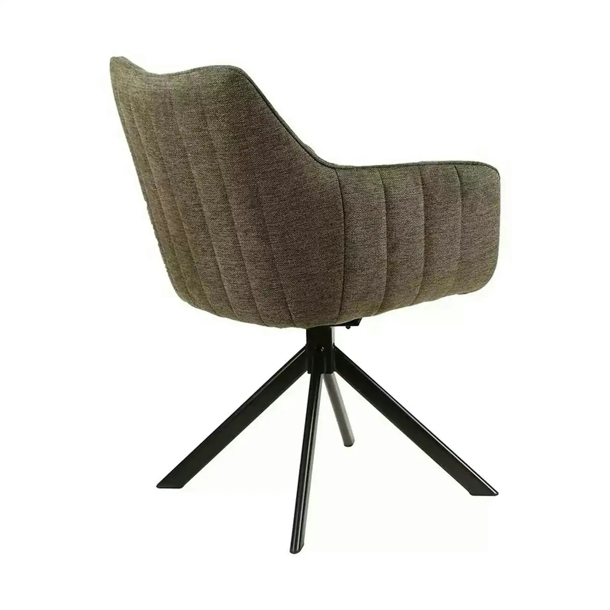 Scaun rotativ AZALIA, verde olive/negru, stofa clasica/metal, 61x58x86 cm
