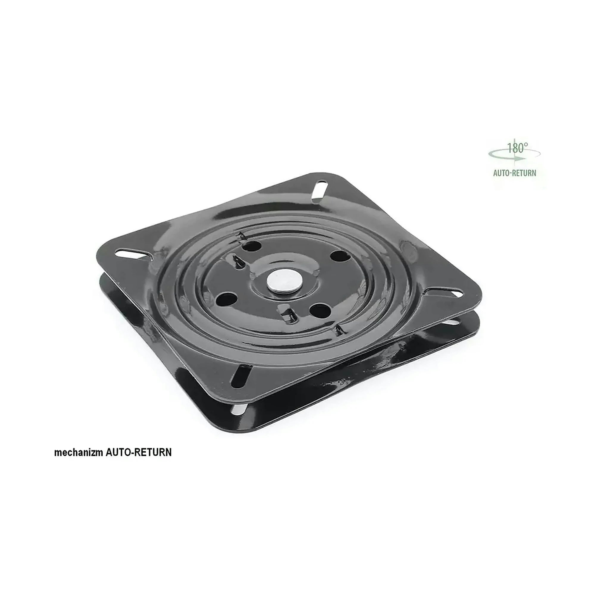 Scaun rotativ AZALIA, verde olive/negru, stofa clasica/metal, 61x58x86 cm