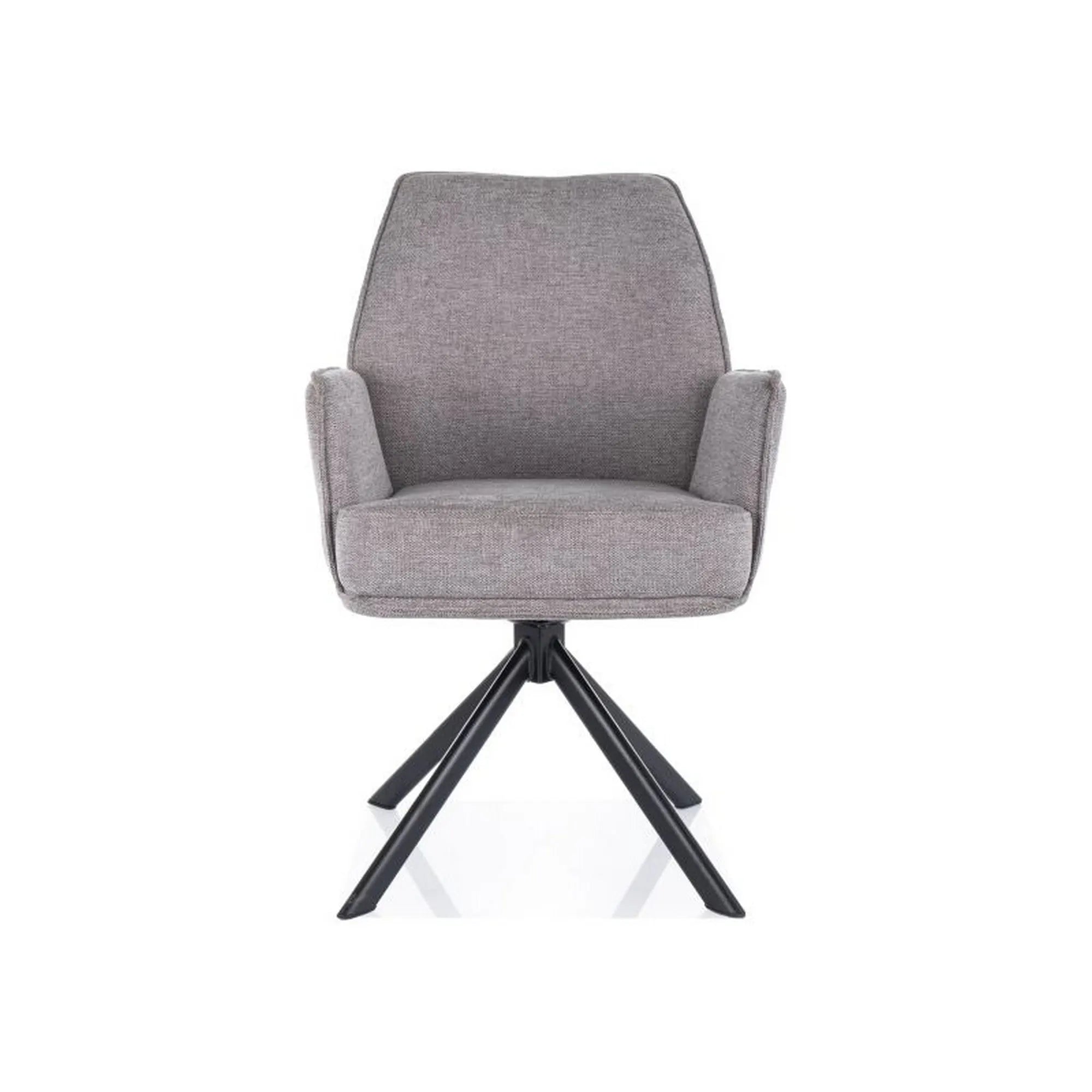 Scaun rotativ HUGO, gri/negru, stofa clasica/metal, 58x46x90 cm