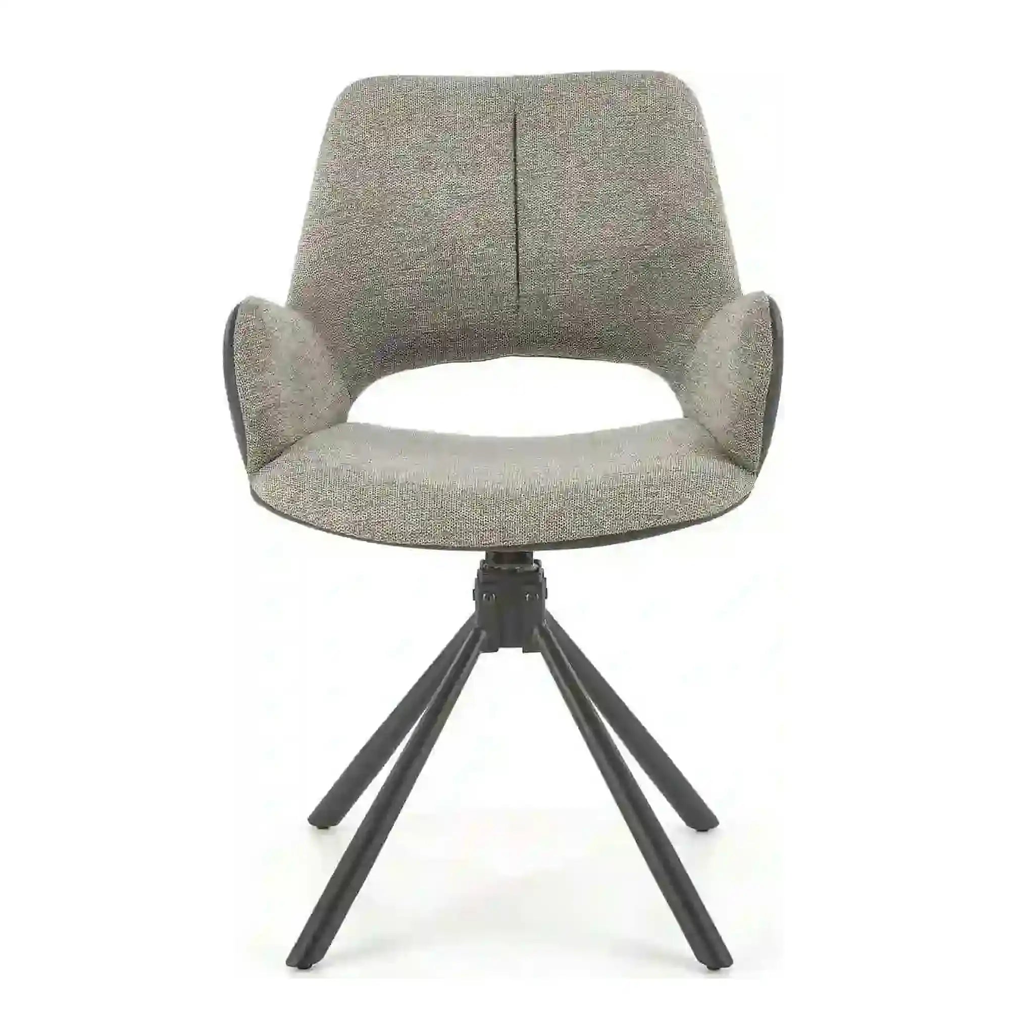 Scaun rotativ K494, gri/negru, stofa/piele ecologica, 57X59X85 cm