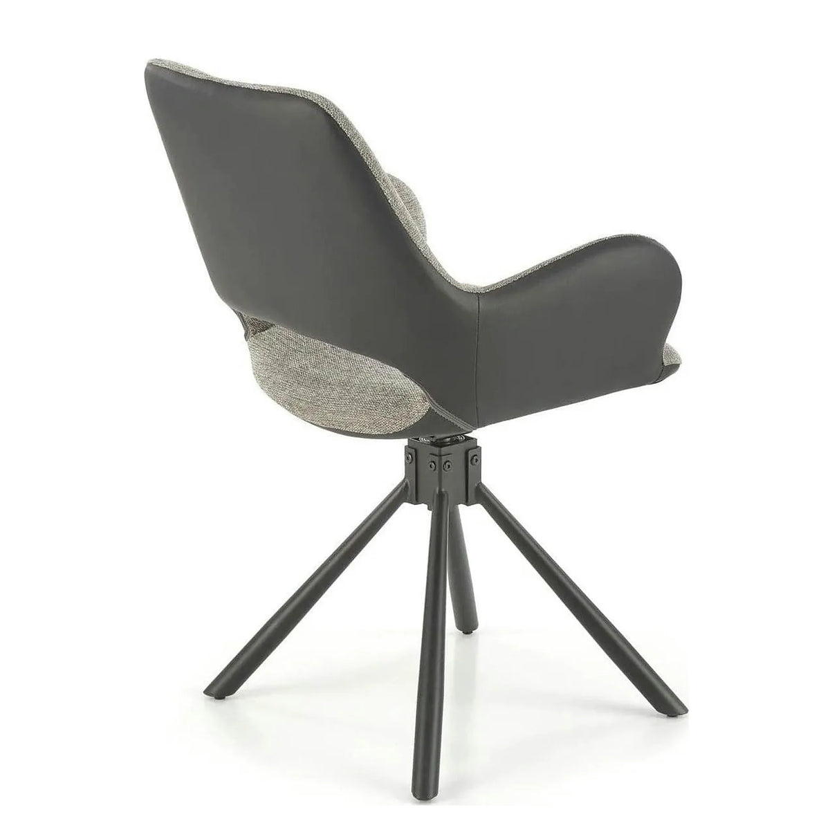 Scaun rotativ K494, gri/negru, stofa/piele ecologica, 57X59X85 cm