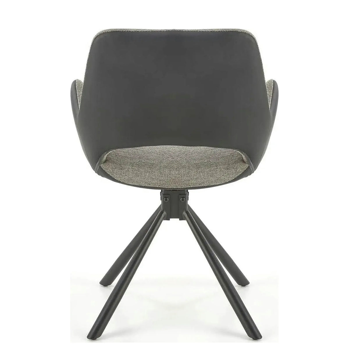 Scaun rotativ K494, gri/negru, stofa/piele ecologica, 57X59X85 cm