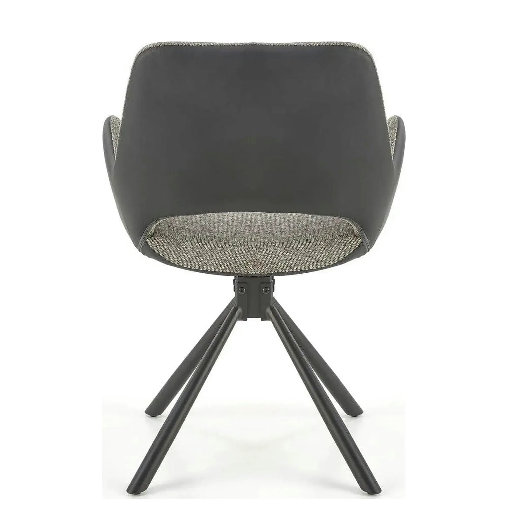 Scaun rotativ K494, gri/negru, stofa/piele ecologica, 57X59X85 cm