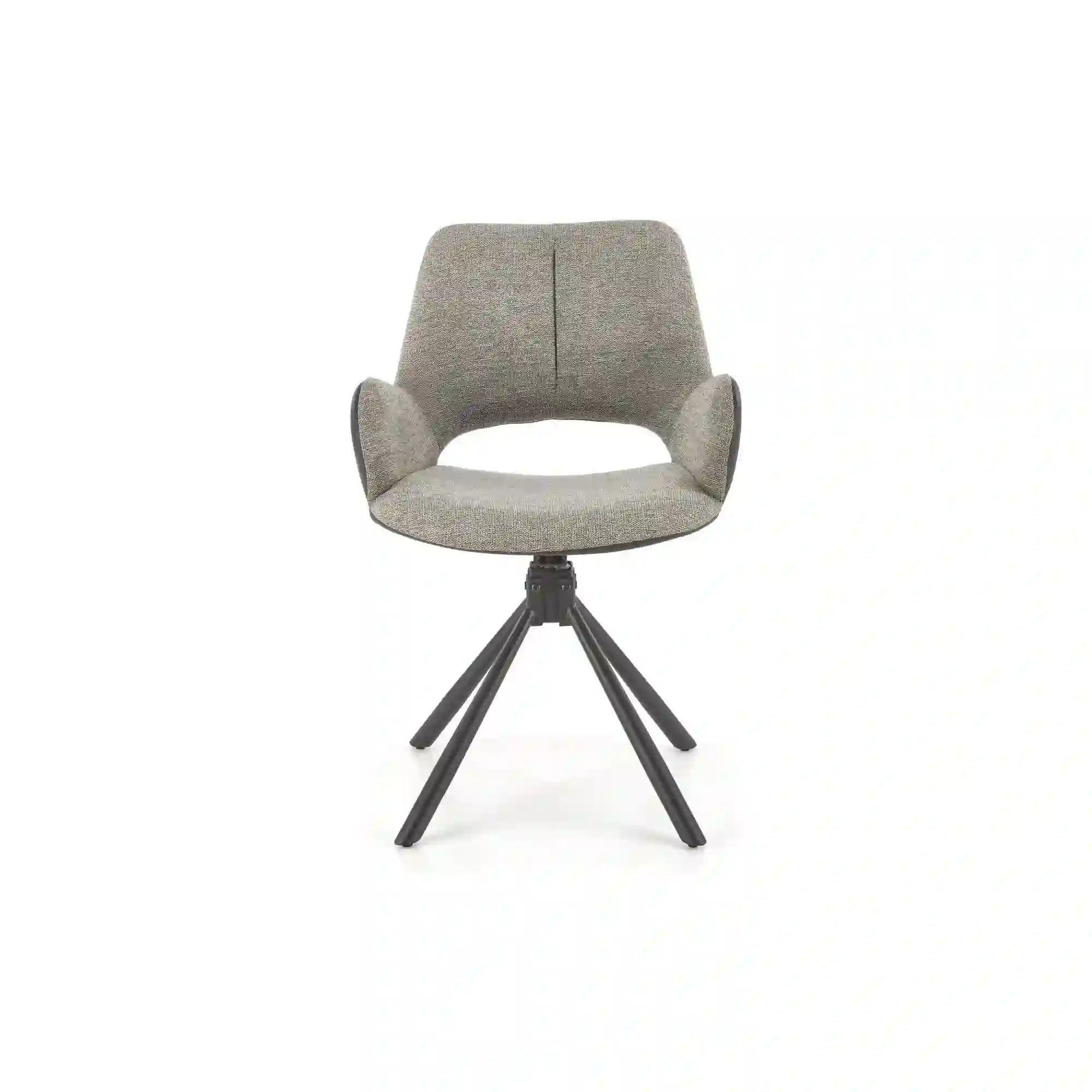 Scaun rotativ K494, gri/negru, stofa/piele ecologica, 57X59X85 cm