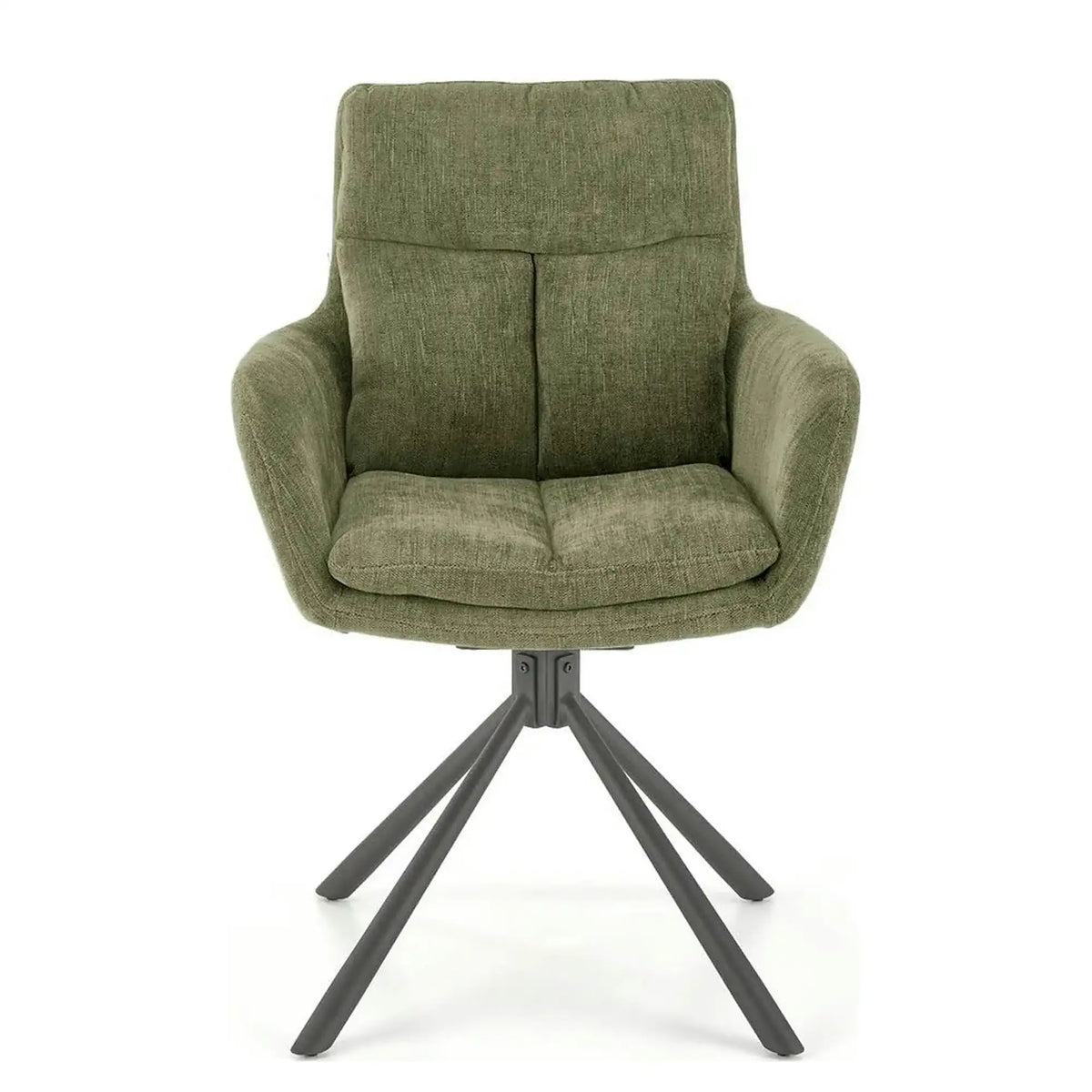 Scaun rotativ K495, verde/negru, stofa clasica/metal, 60x65x87 cm