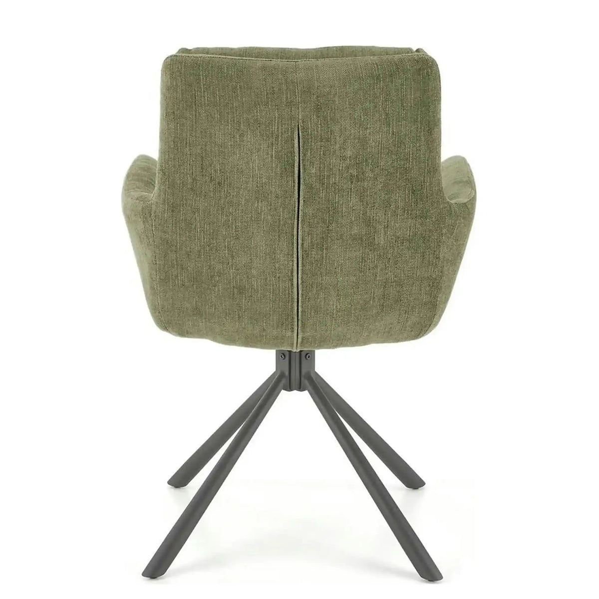Scaun rotativ K495, verde/negru, stofa clasica/metal, 60x65x87 cm