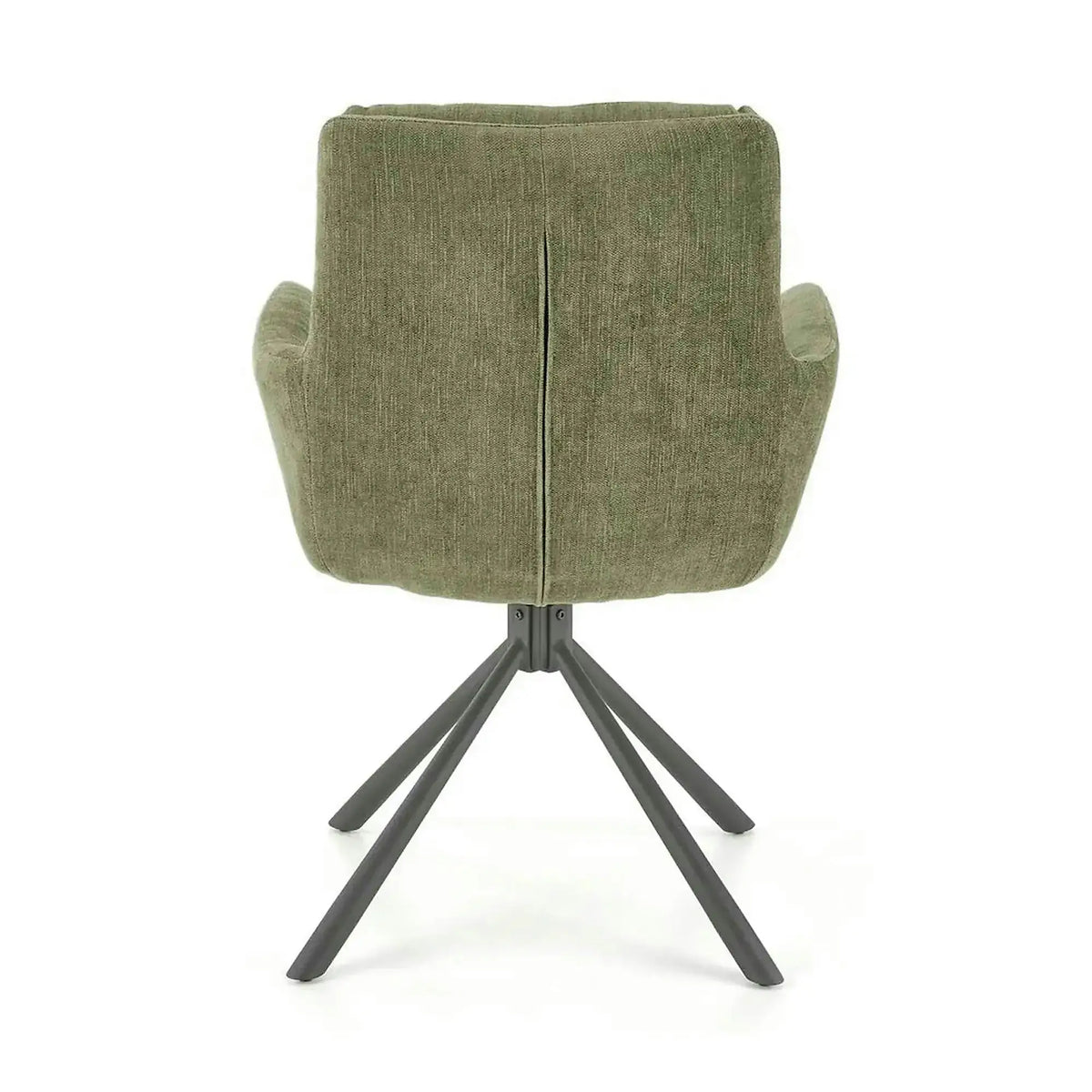 Scaun rotativ K495, verde/negru, stofa clasica/metal, 60x65x87 cm