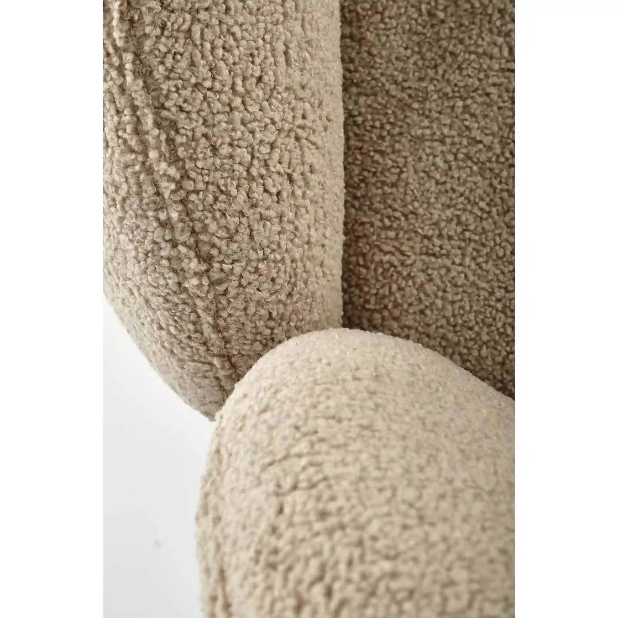 Scaun rotativ K498, cappuccino/negru, stofa buclata/metal, 64x63x90 cm