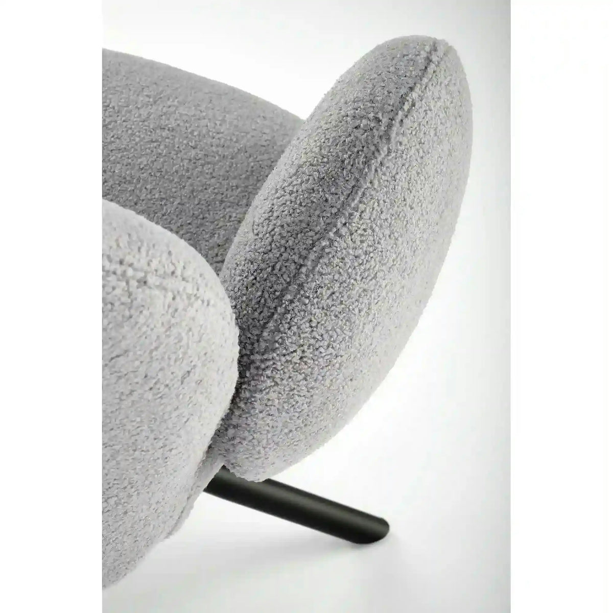 Scaun rotativ K498, gri, stofa/metal, 64x63x90 cm