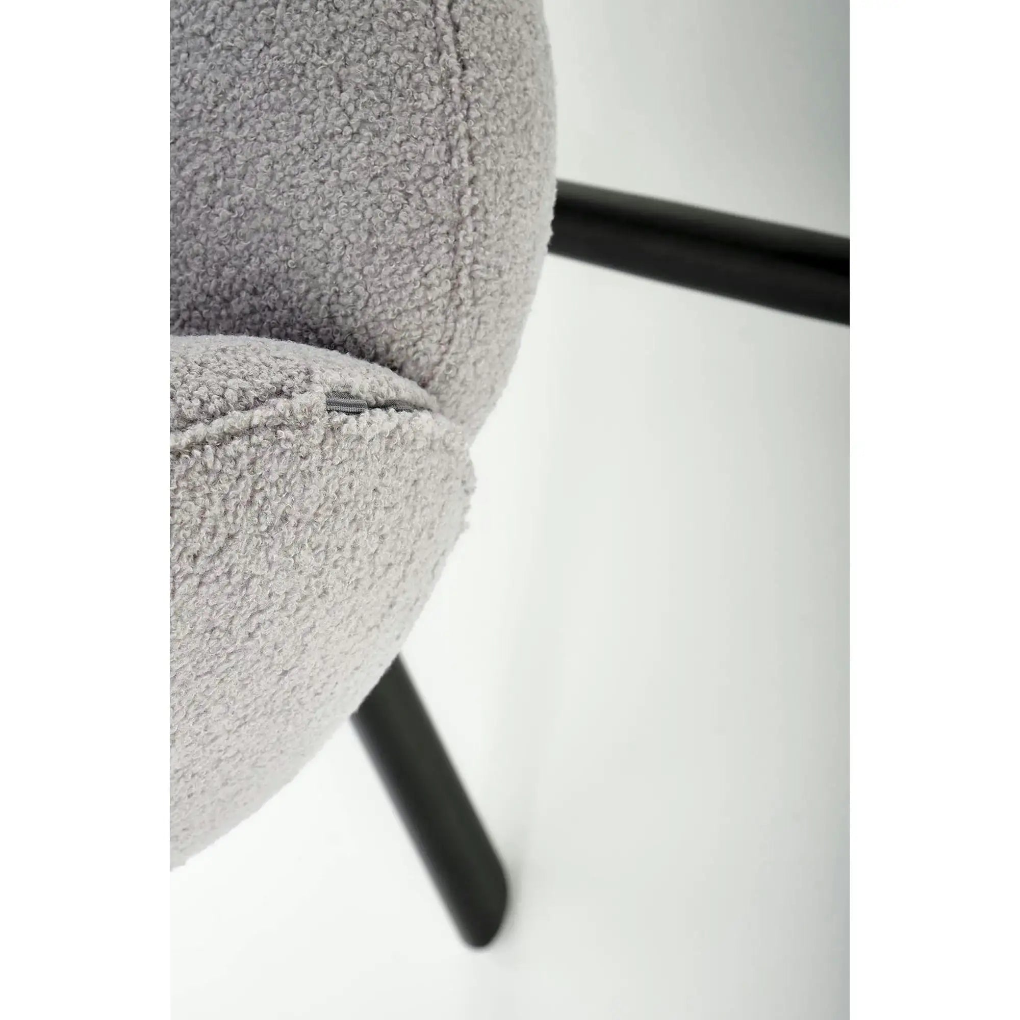Scaun rotativ K498, gri, stofa/metal, 64x63x90 cm