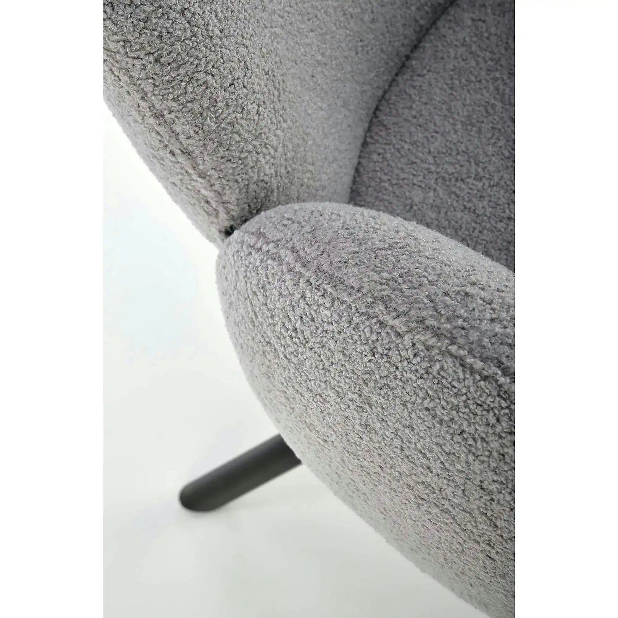Scaun rotativ K498, gri, stofa/metal, 64x63x90 cm