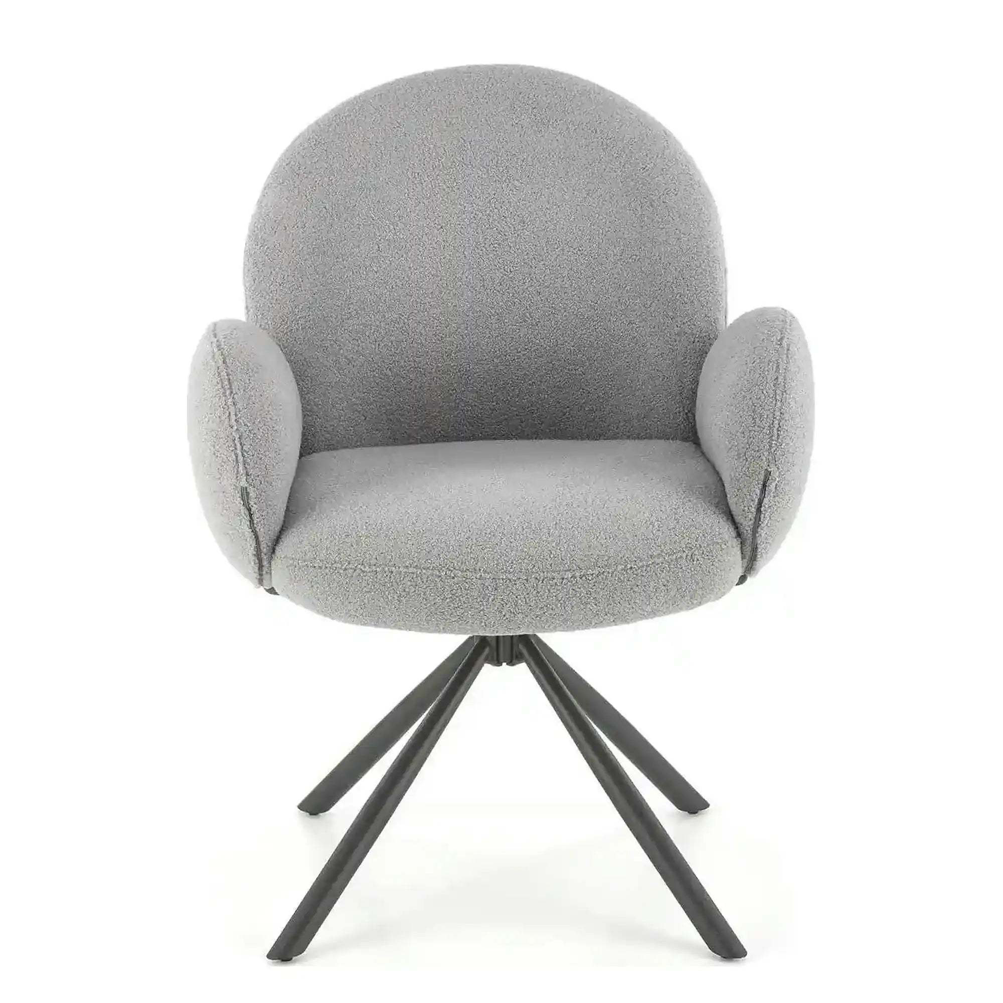 Scaun rotativ K498, gri, stofa/metal, 64x63x90 cm