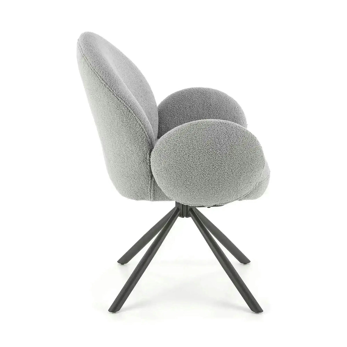 Scaun rotativ K498, gri, stofa/metal, 64x63x90 cm