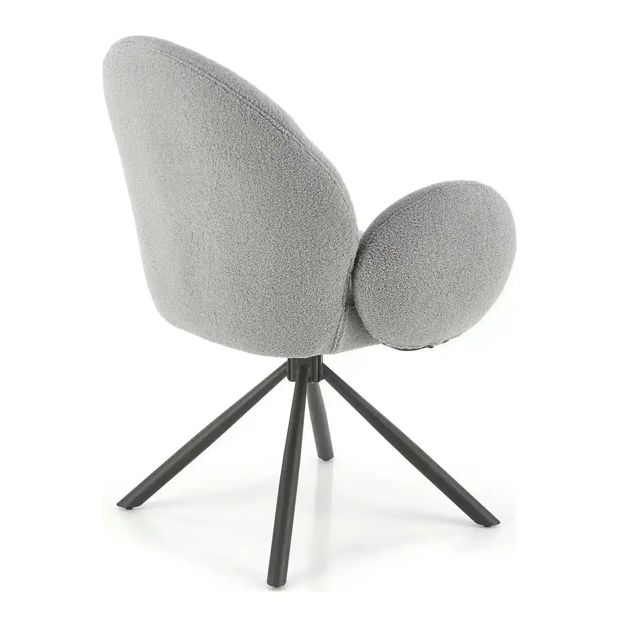 Scaun rotativ K498, gri, stofa/metal, 64x63x90 cm