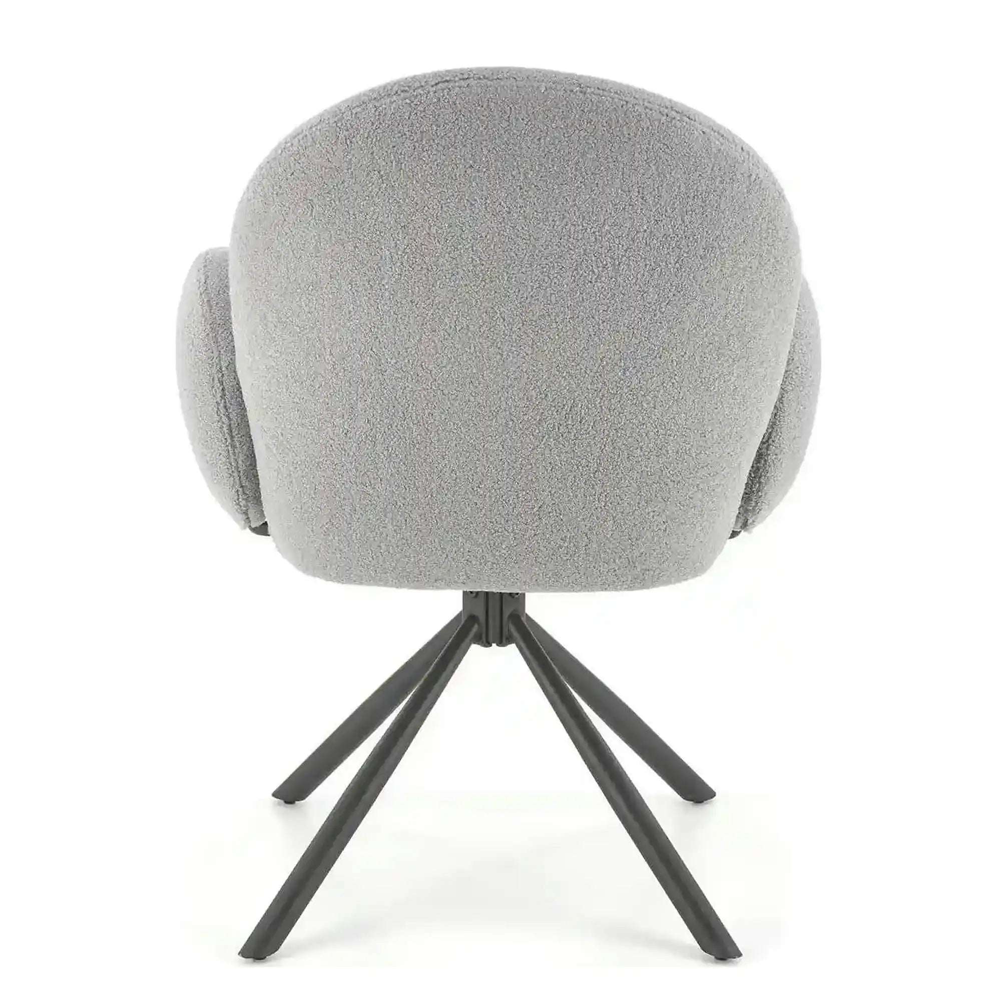 Scaun rotativ K498, gri, stofa/metal, 64x63x90 cm