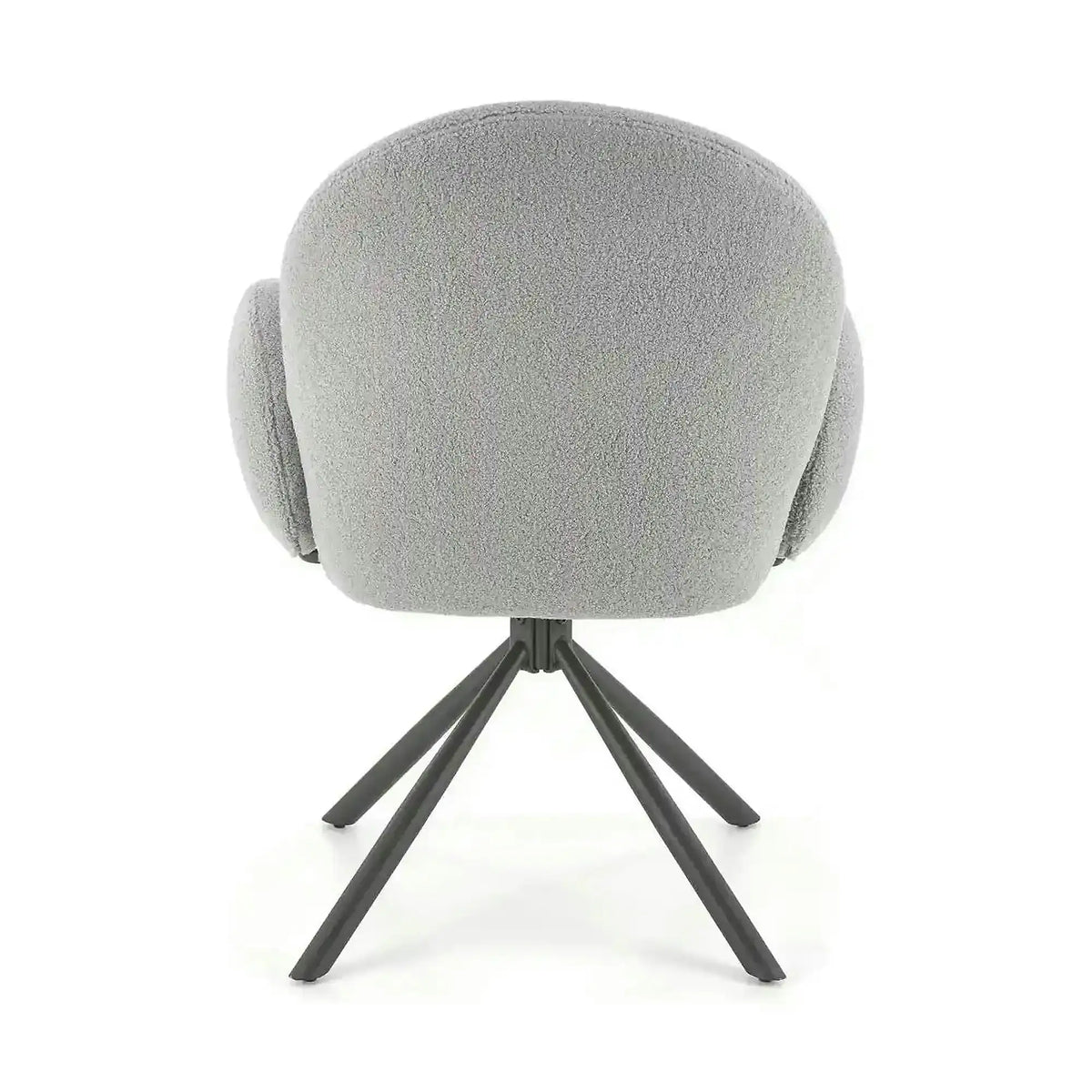 Scaun rotativ K498, gri, stofa/metal, 64x63x90 cm